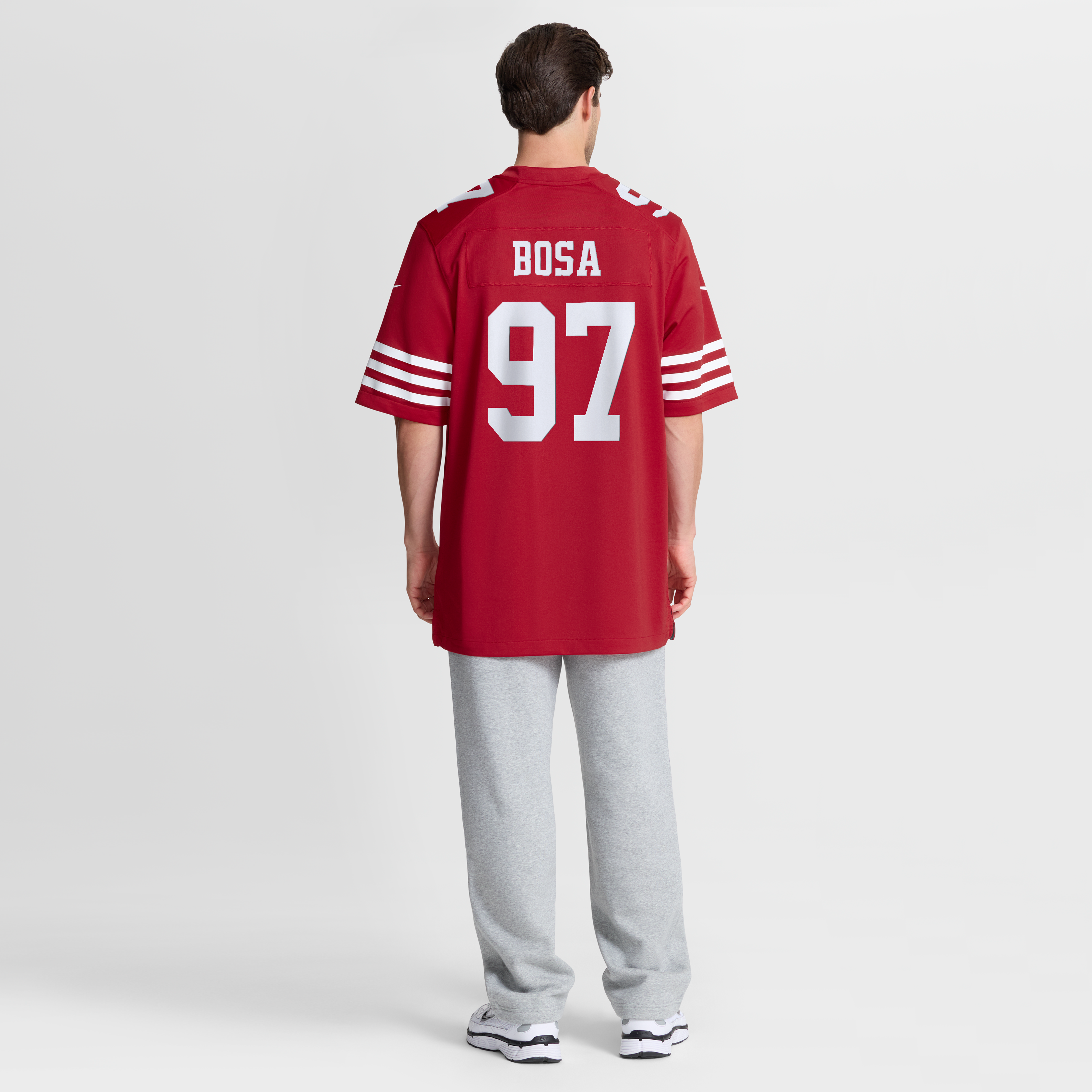 Men's San Francisco 49Ers Nick Bosa Nike Scarlet 80Th Anniversary Game Jersey