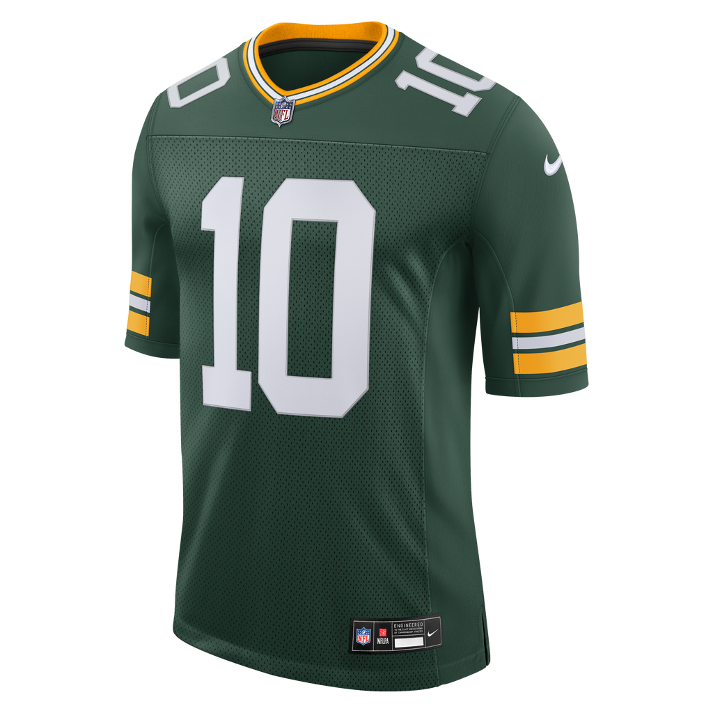 Men's Green Bay Packers Jordan Love Nike Green Vapor Untouchable Stitched Limited Jersey