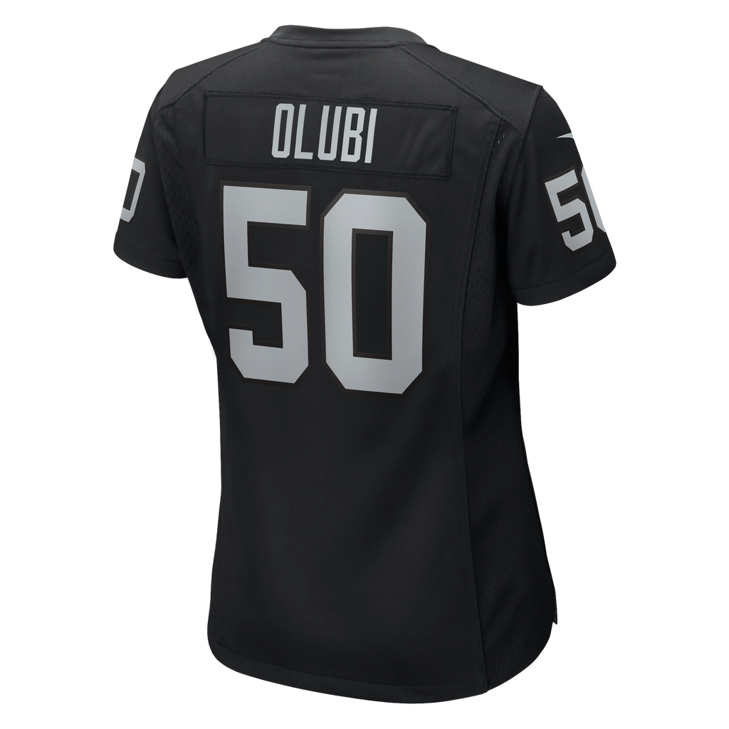 Women's Las Vegas Raiders Segun Olubi Nike Black Team Game Jersey