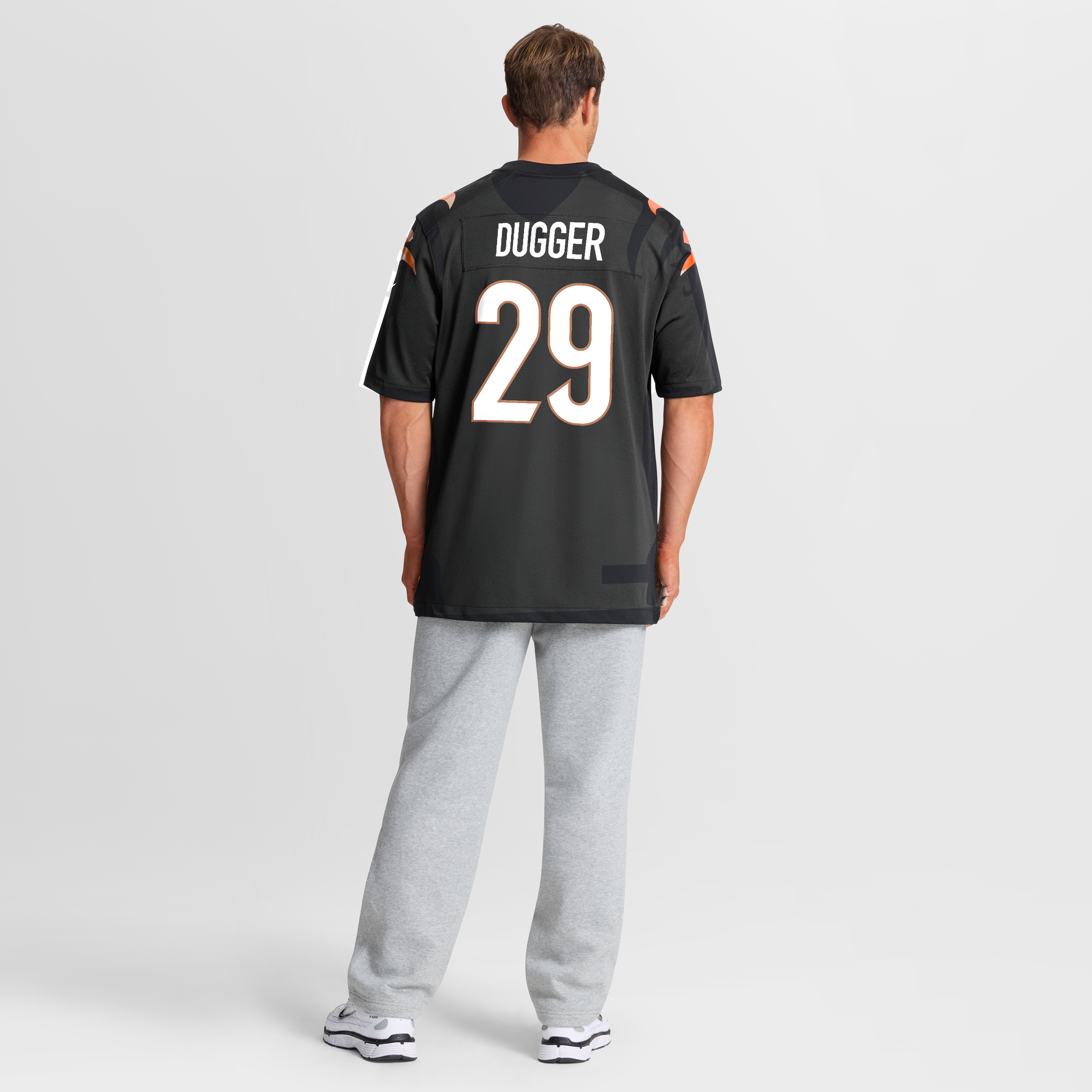 Men's Cincinnati Bengals Kyle Dugger Nike Black Team Game Jersey