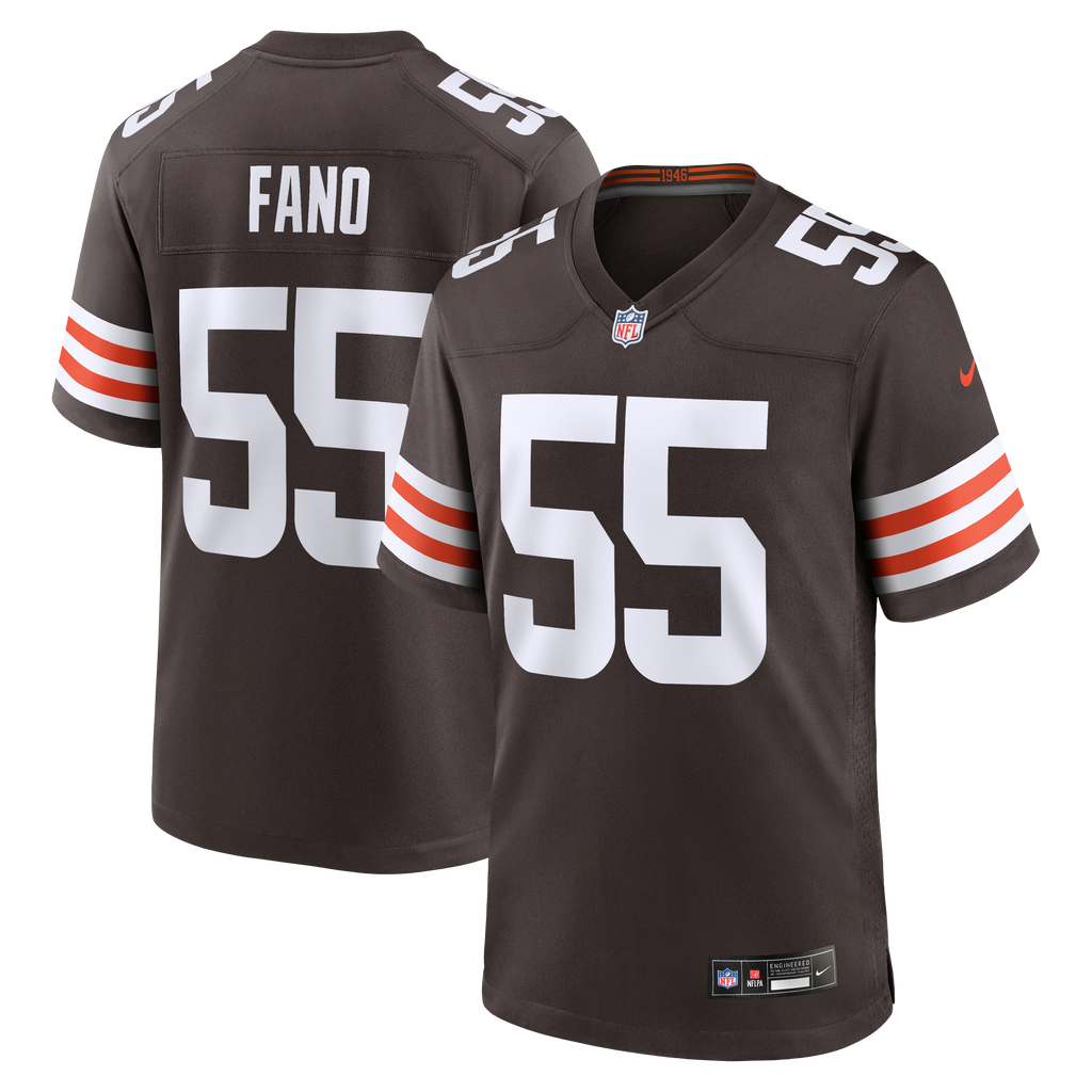 Men's Cleveland Browns Spencer Fano Nike Brown 2026 Nfl Draft First Round Pick No 9 Team Game Jersey