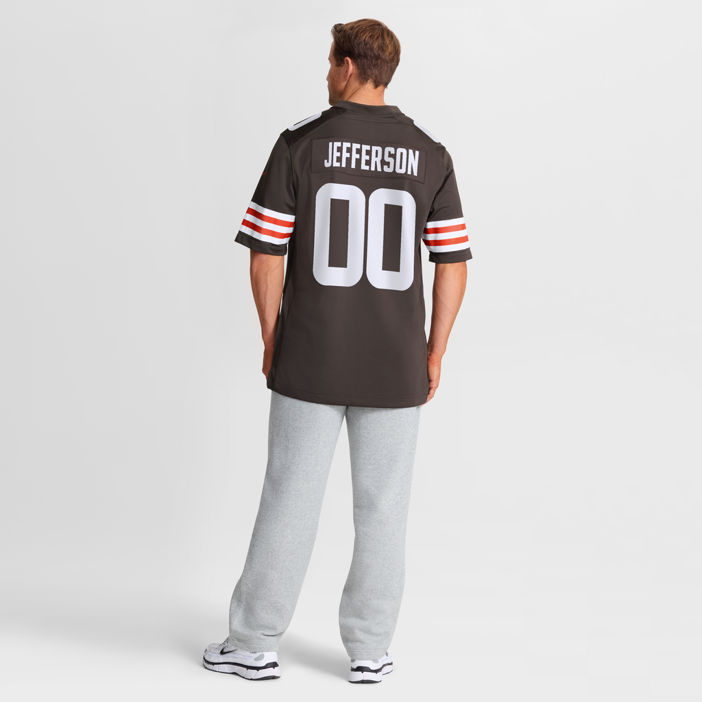 Men's Cleveland Browns Justin Jefferson Nike Brown Game Jersey