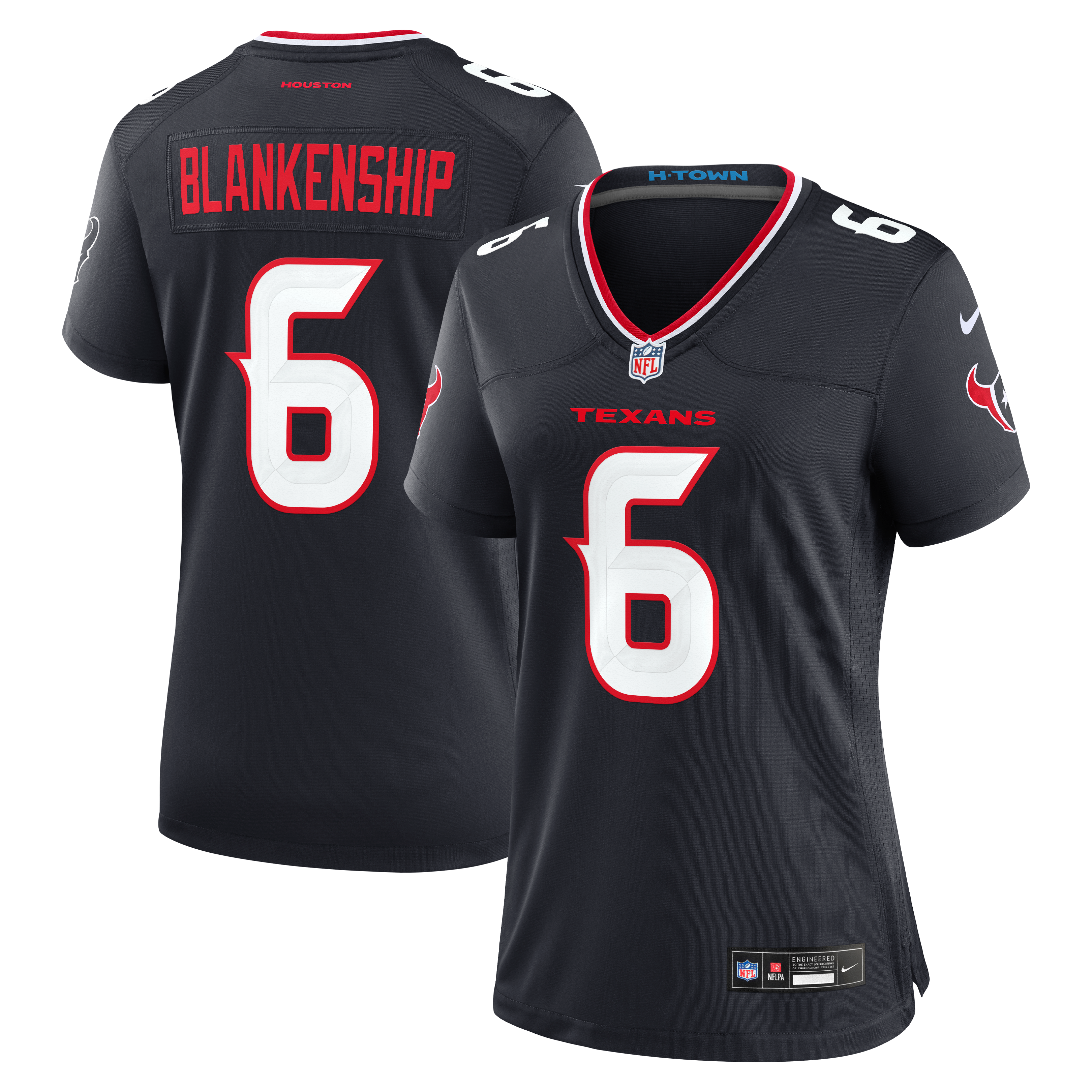 Women's Houston Texans Reed Blankenship Nike Navy Team Game Jersey