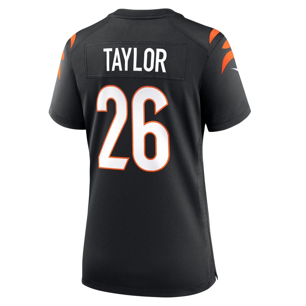 Women's Cincinnati Bengals Jasir Taylor Nike Black Team Game Jersey
