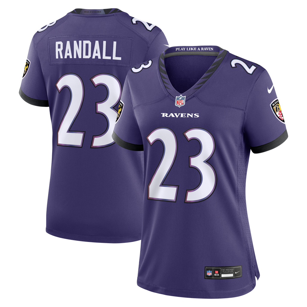 Women's Baltimore Ravens Adam Randall Nike Purple Team Game Jersey
