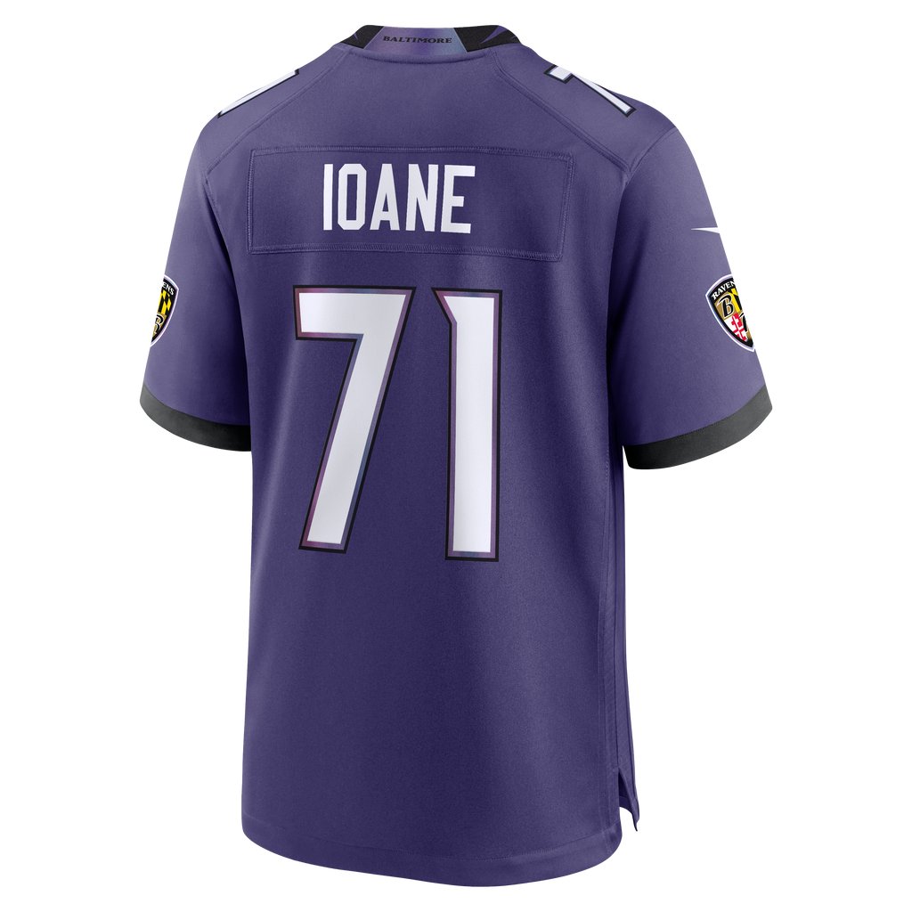 Men's Baltimore Ravens Olaivavega Ioane Nike Purple 2026 Nfl Draft First Round Pick No 14 Team Game Jersey