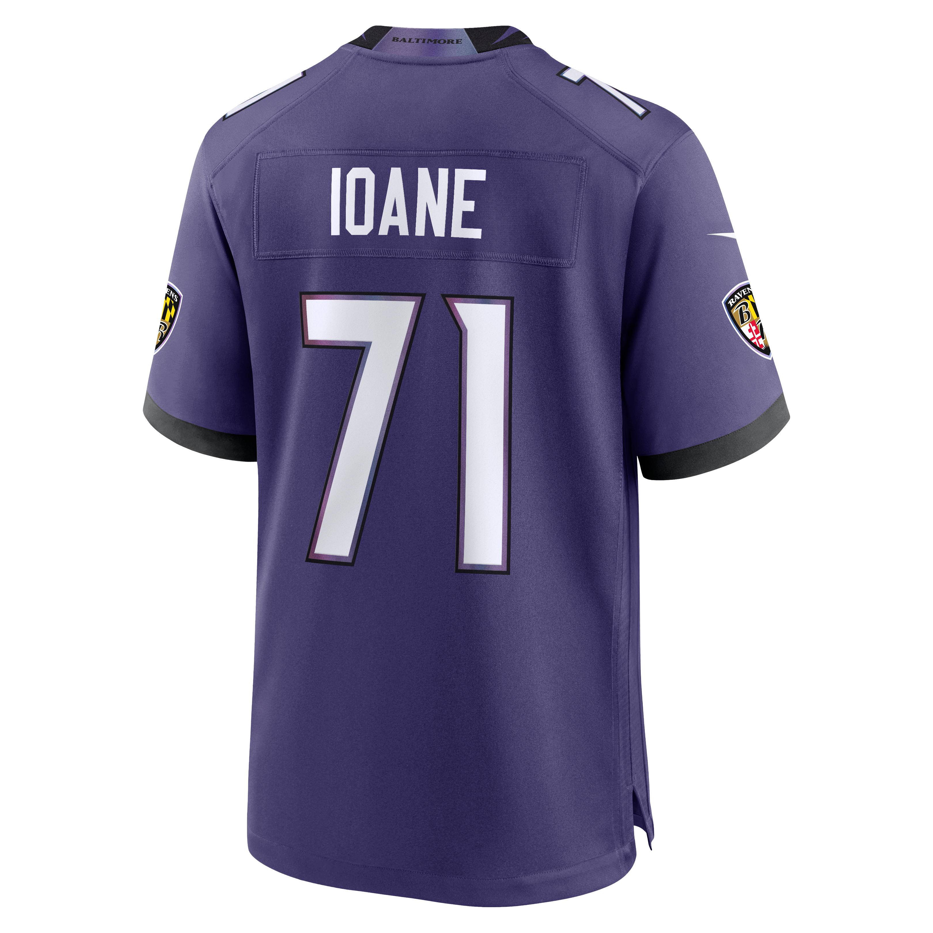 Men's Baltimore Ravens Olaivavega Ioane Nike Purple 2026 Nfl Draft First Round Pick No 14 Team Game Jersey