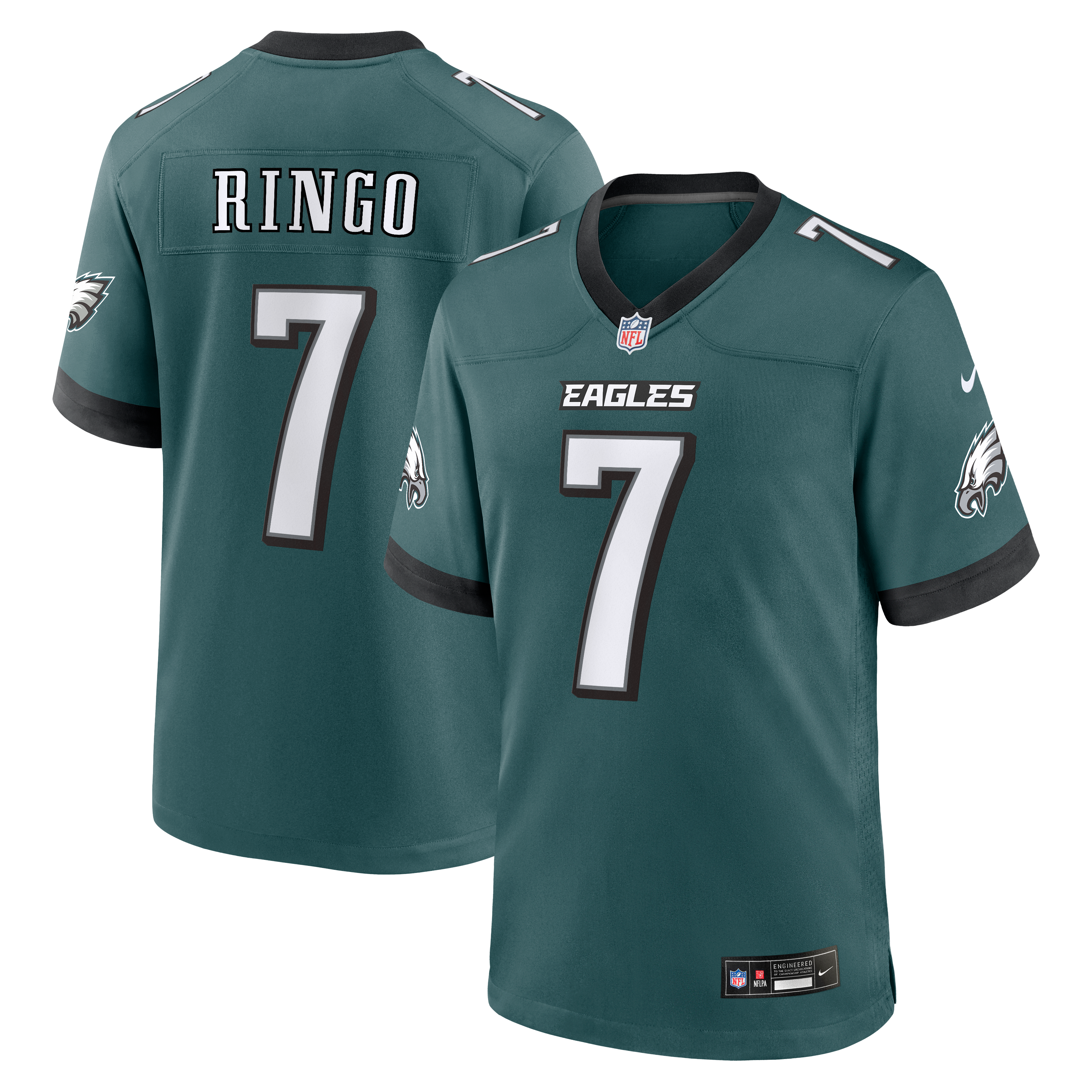 Men's Philadelphia Eagles Kelee Ringo Nike Midnight Green Team Game Jersey