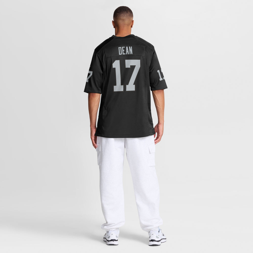 Men's Las Vegas Raiders Nakobe Dean Nike Black Team Game Jersey