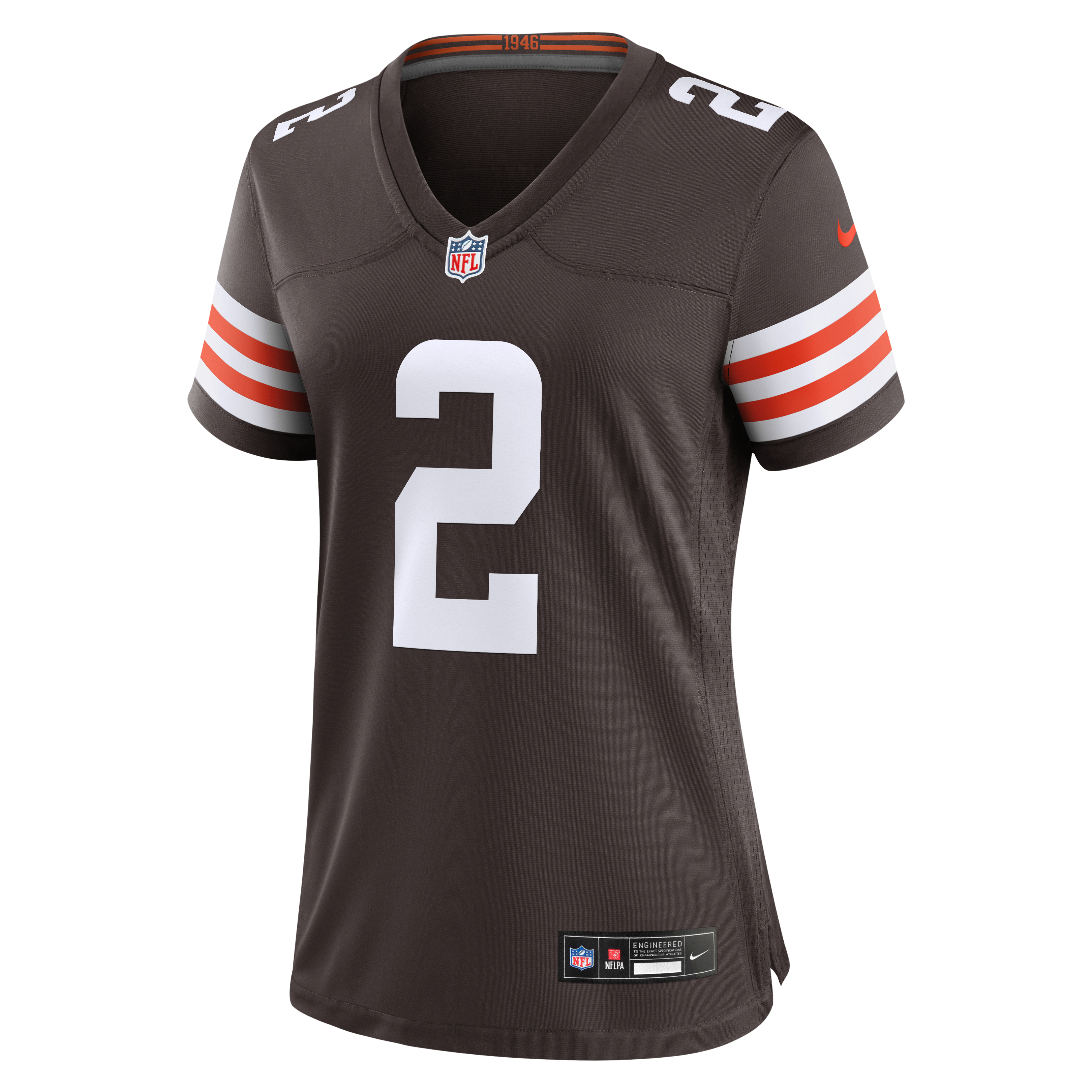 Women's Cleveland Browns Shedeur Sanders Nike Brown Team Game Jersey