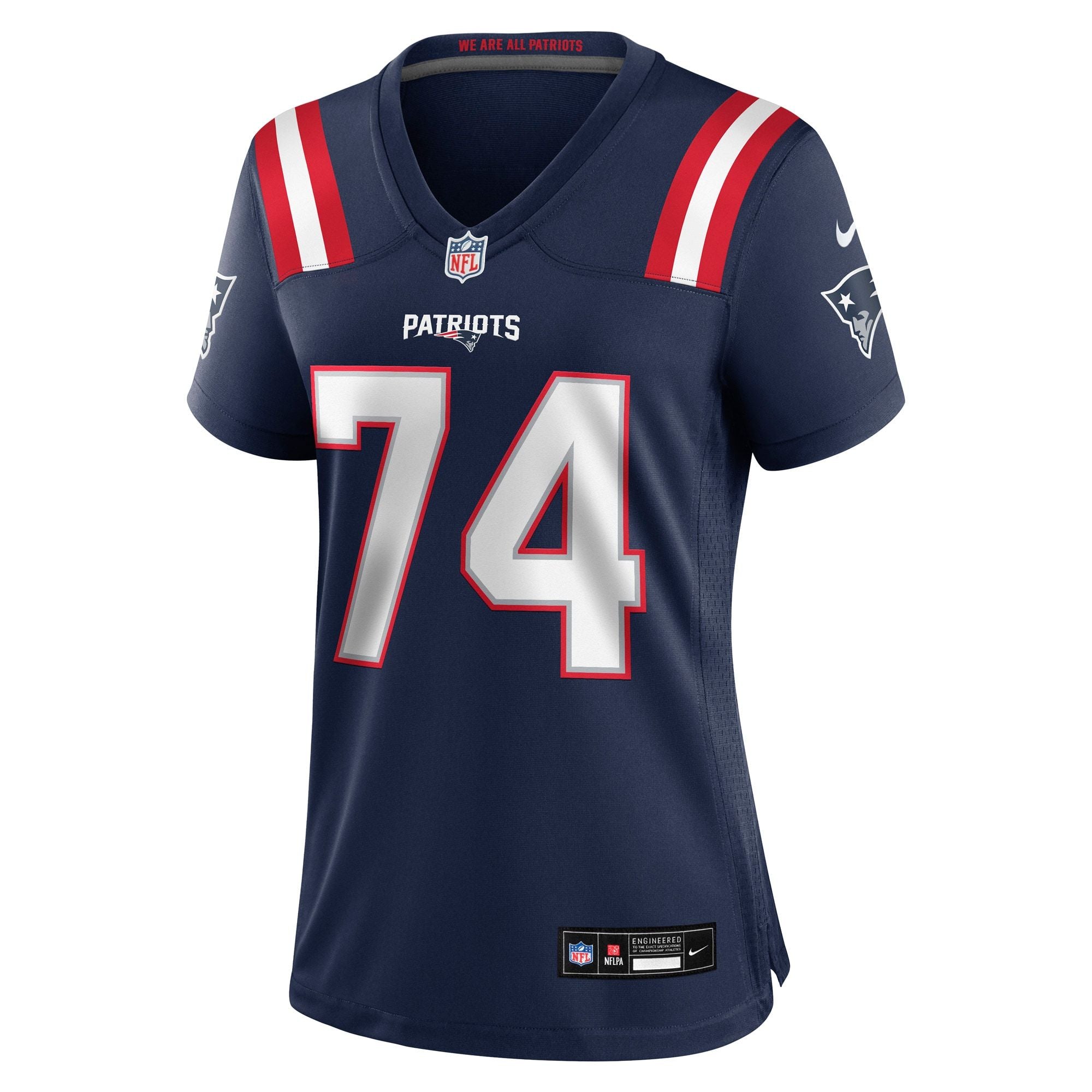 Women's New England Patriots Caleb Lomu Nike Navy Team Game Jersey