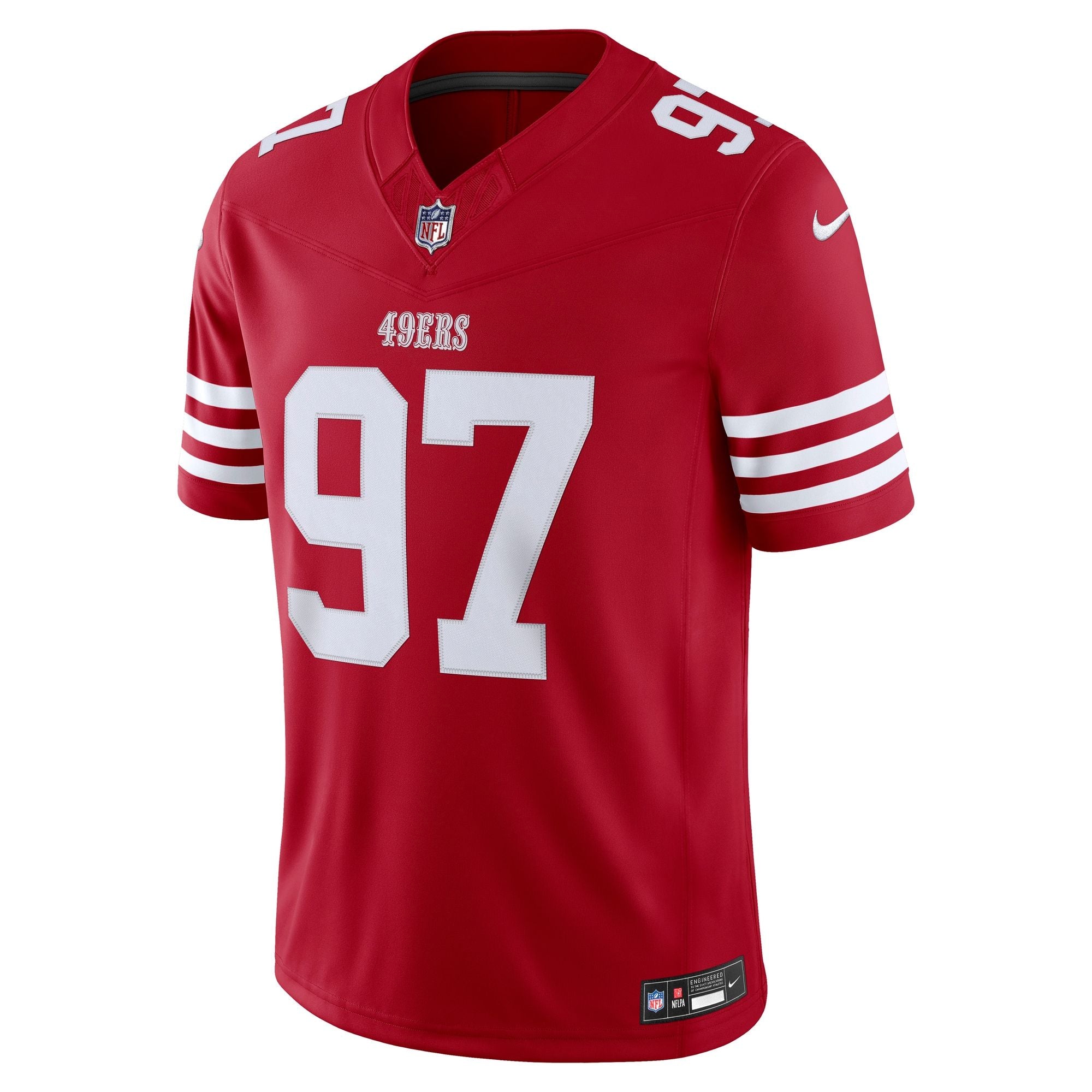 Men's San Francisco 49Ers Nick Bosa Nike Scarlet Team Vapor Fuse Stitched Limited Jersey