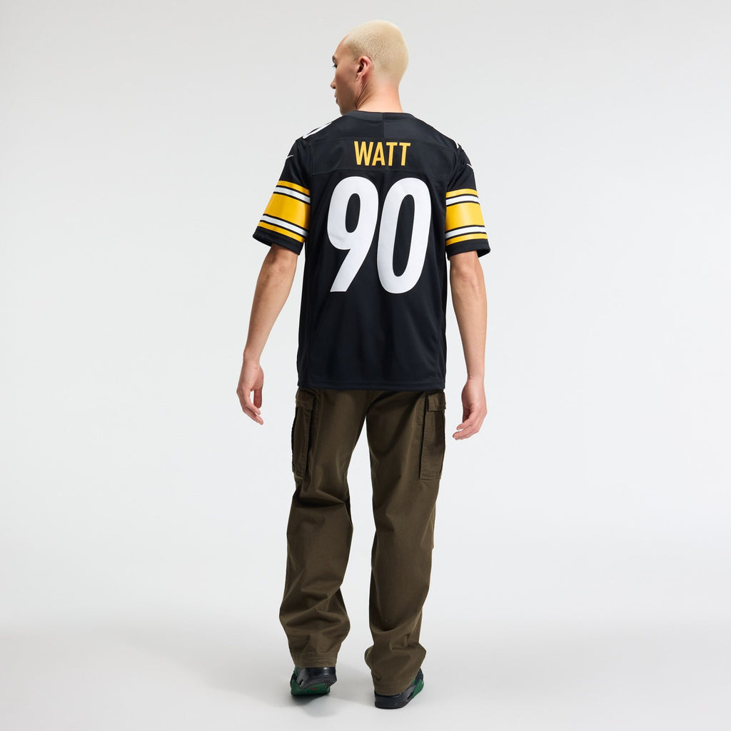 Men's Pittsburgh Steelers Tj Watt Nike Black Team Vapor Fuse Stitched Limited Jersey