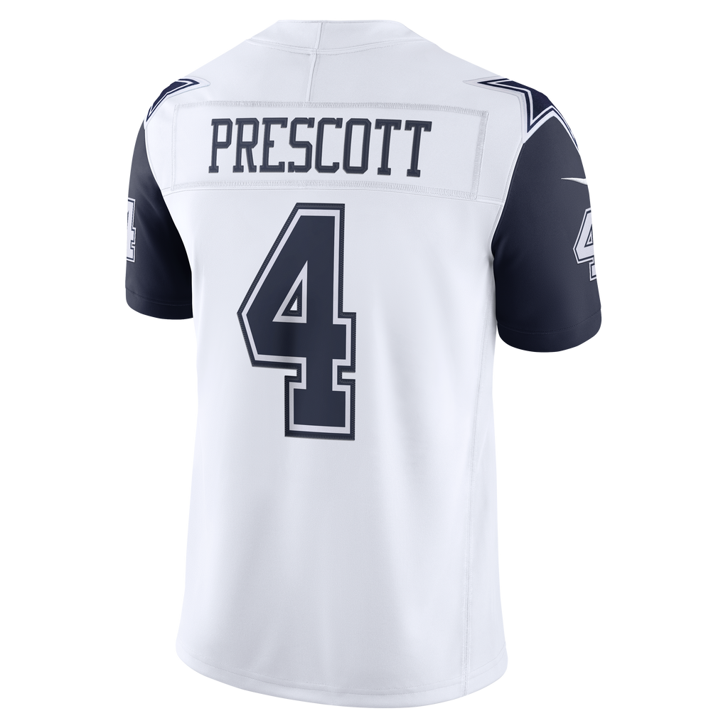 Men's Dallas Cowboys Dak Prescott Nike White Alternate Vapor Fuse Stitched Limited Jersey
