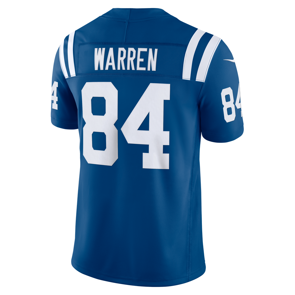 Men's Indianapolis Colts Tyler Warren Nike Royal Team Vapor Fuse Stitched Limited Jersey