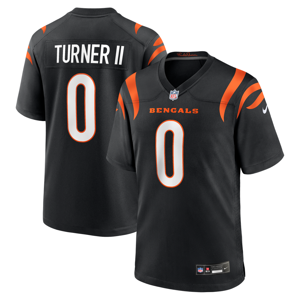 Men's Cincinnati Bengals Dj Turner Ii Nike Black Team Game Jersey