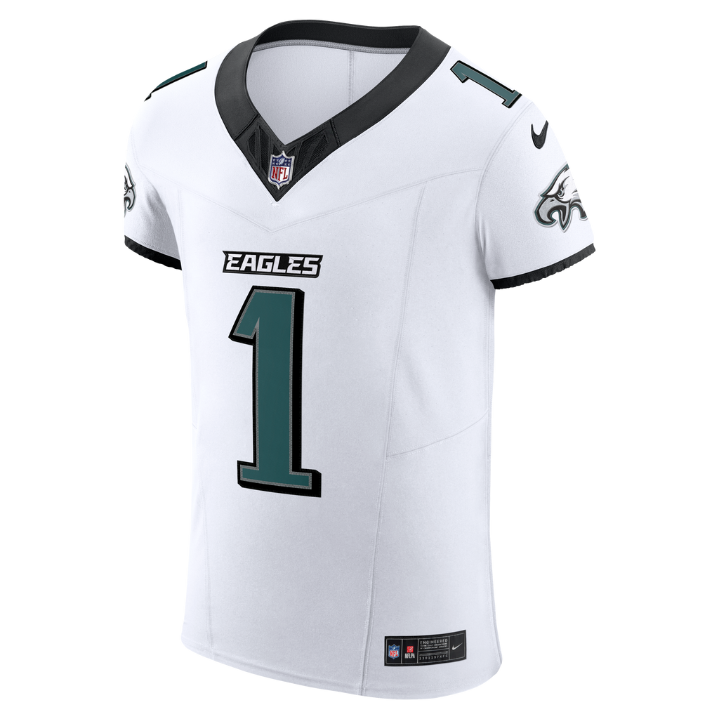 Men's Philadelphia Eagles Jalen Hurts Nike White Vapor Fuse Elite Jersey