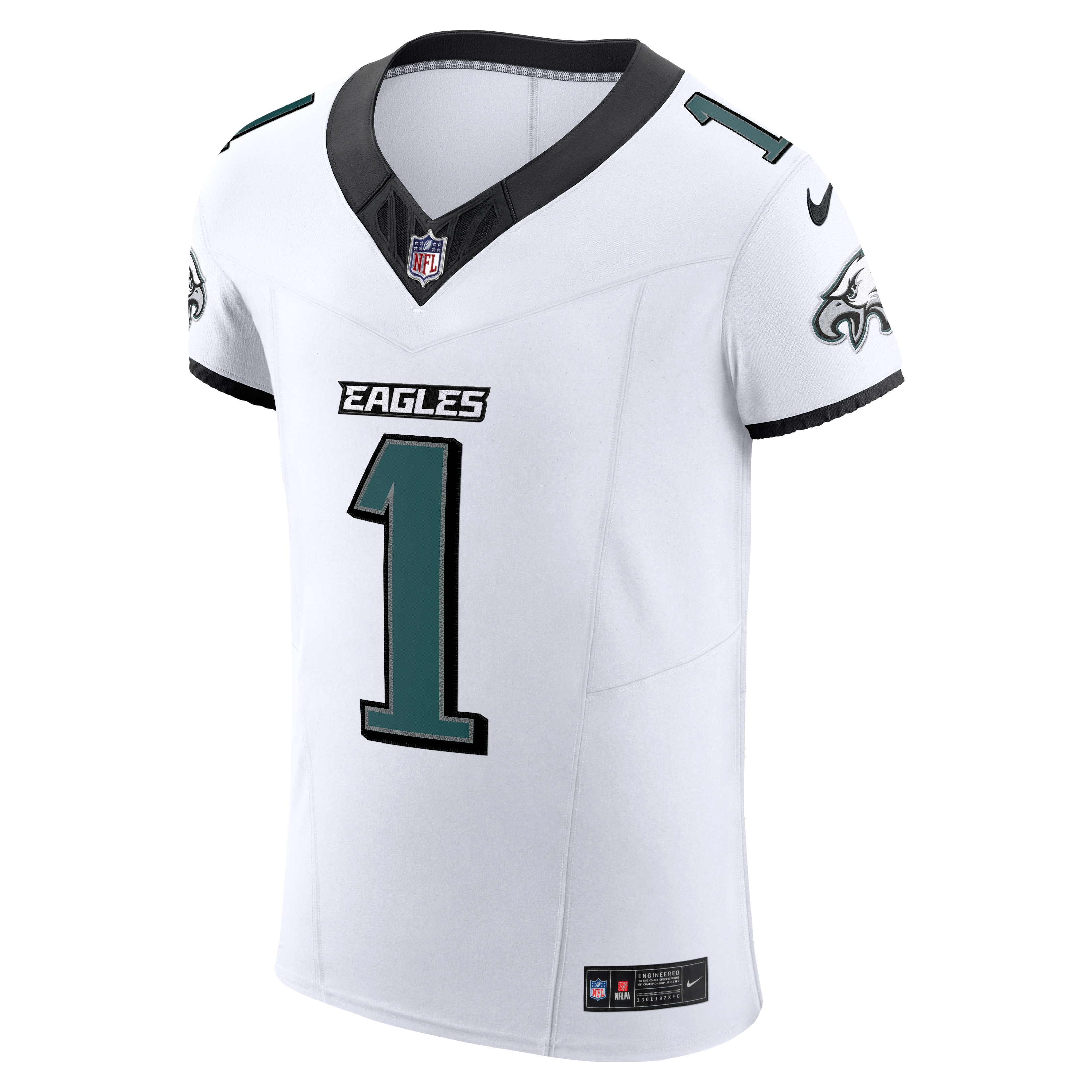 Men's Philadelphia Eagles Jalen Hurts Nike White Vapor Fuse Elite Jersey