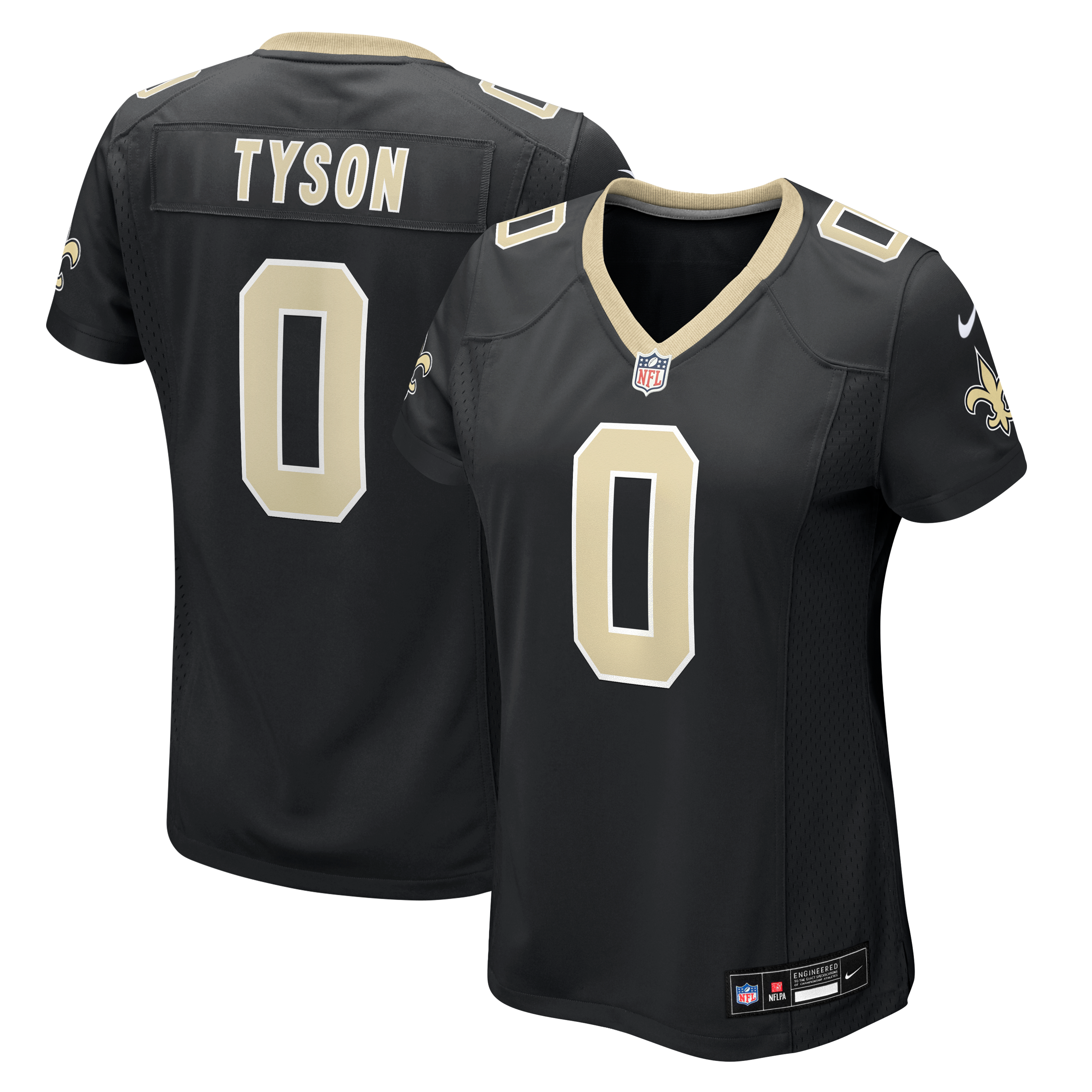 Women's New Orleans Saints Jordyn Tyson Nike Black Game Jersey