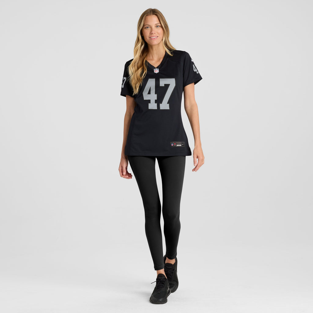 Women's Las Vegas Raiders Alex Ward Nike Black Team Game Jersey