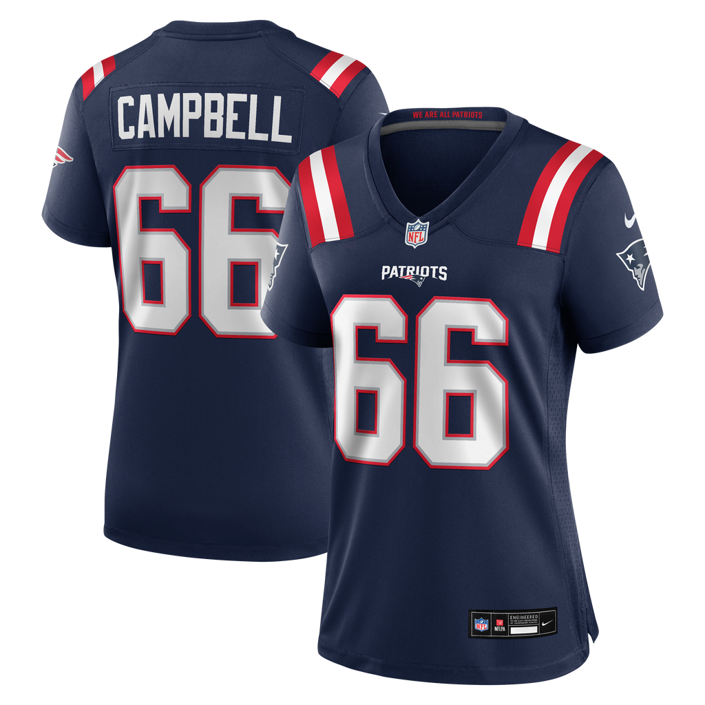 Women's New England Patriots Will Campbell Nike Navy Team Game Jersey