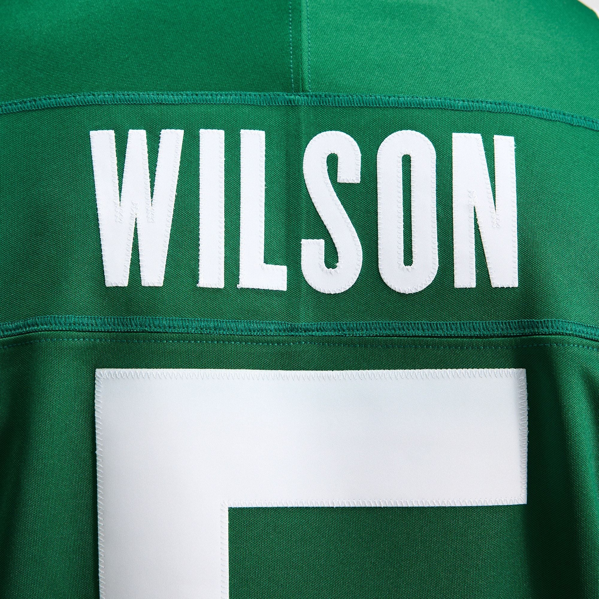 Men's New York Jets Garrett Wilson Nike Legacy Green Team Vapor Fuse Stitched Limited Jersey