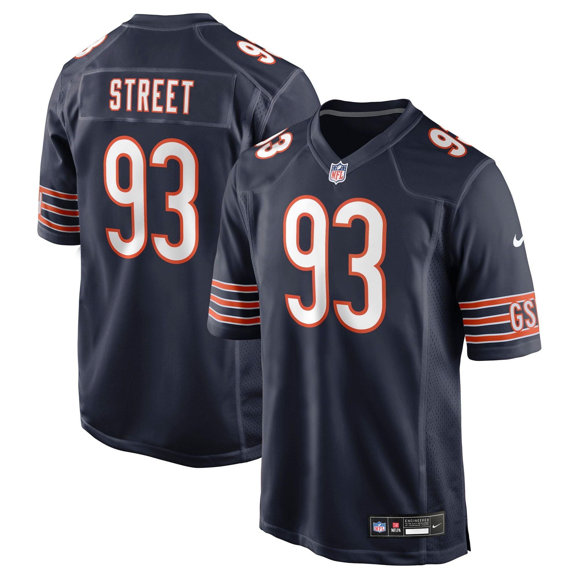 Men's Chicago Bears Kentavius Street Nike Navy Team Game Jersey