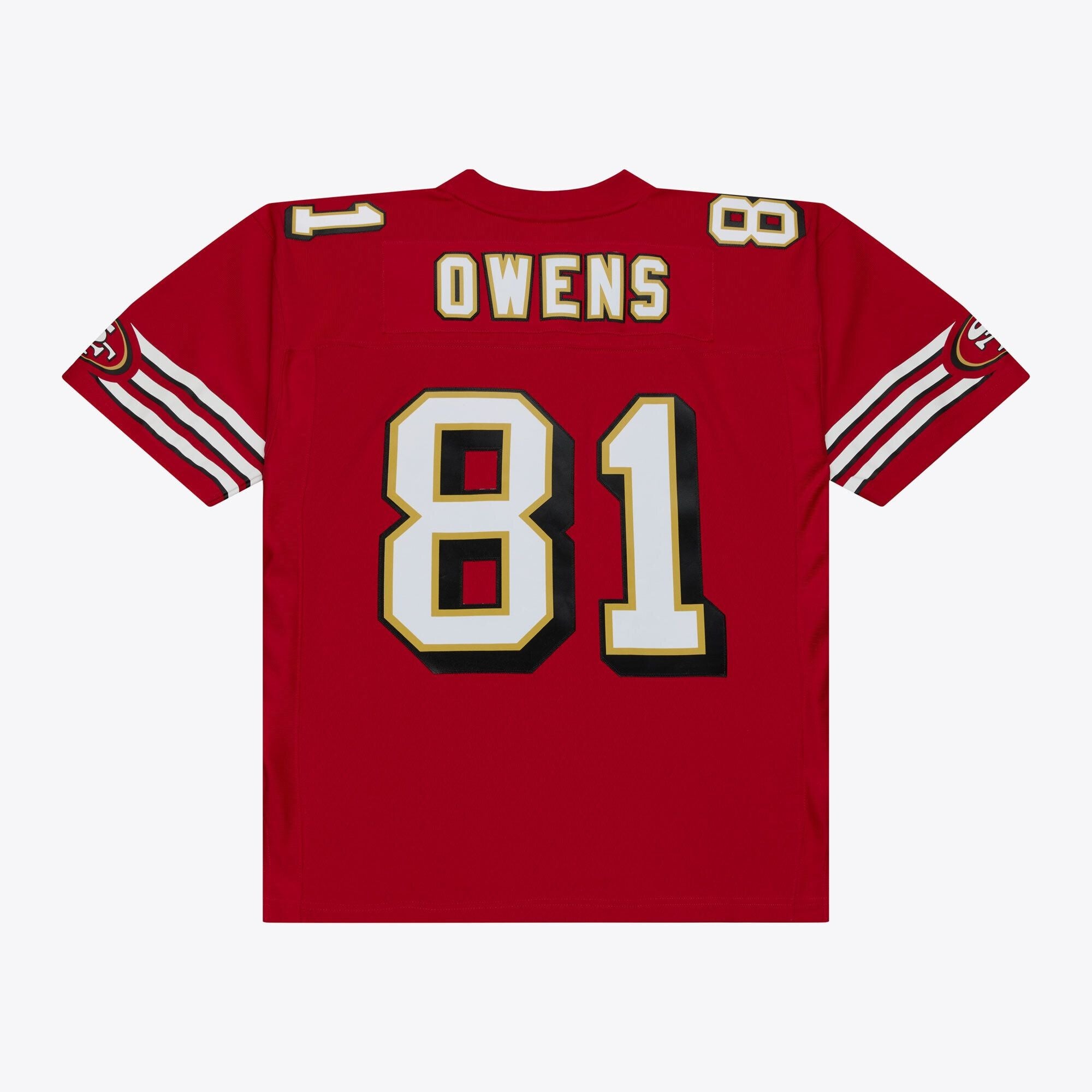 Men's San Francisco 49Ers Terrell Owens Mitchell And Ness Red 1996 Legacy Replica Player Jersey