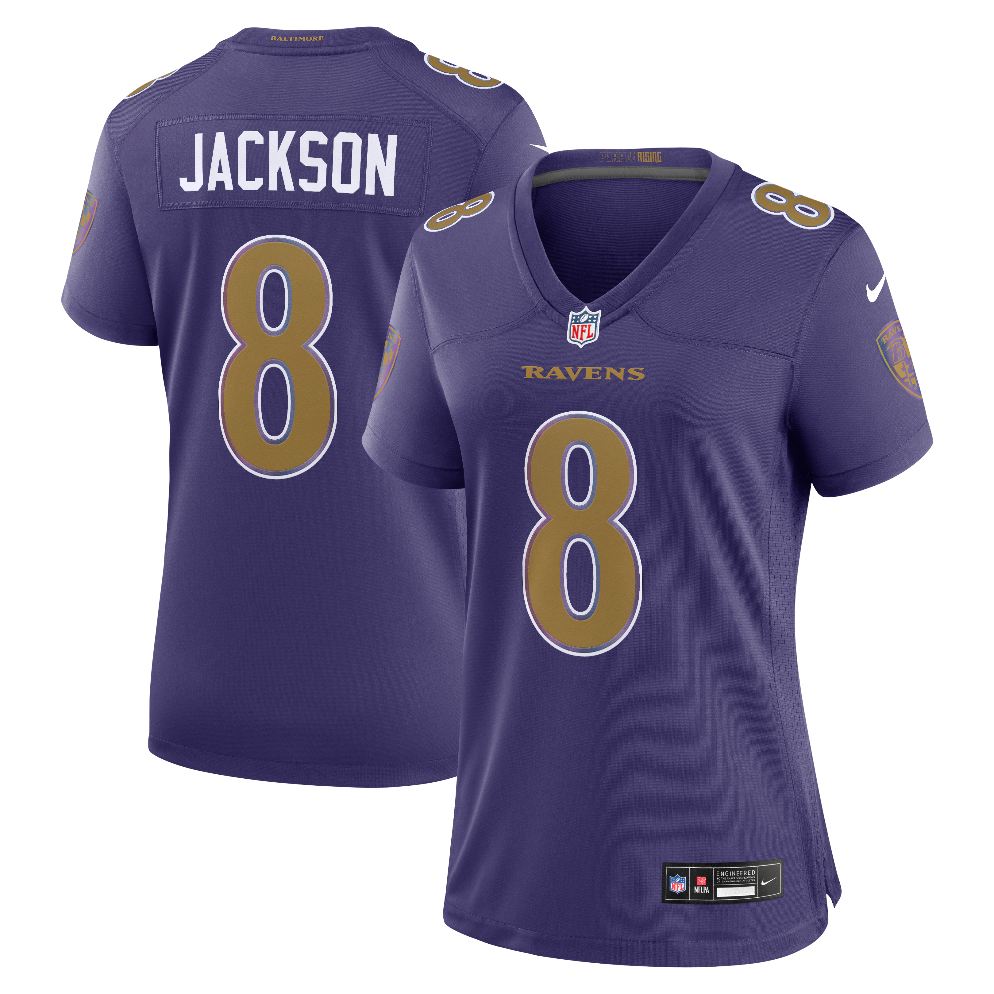 Women's Baltimore Ravens Lamar Jackson Nike Purple Alternate Game Jersey