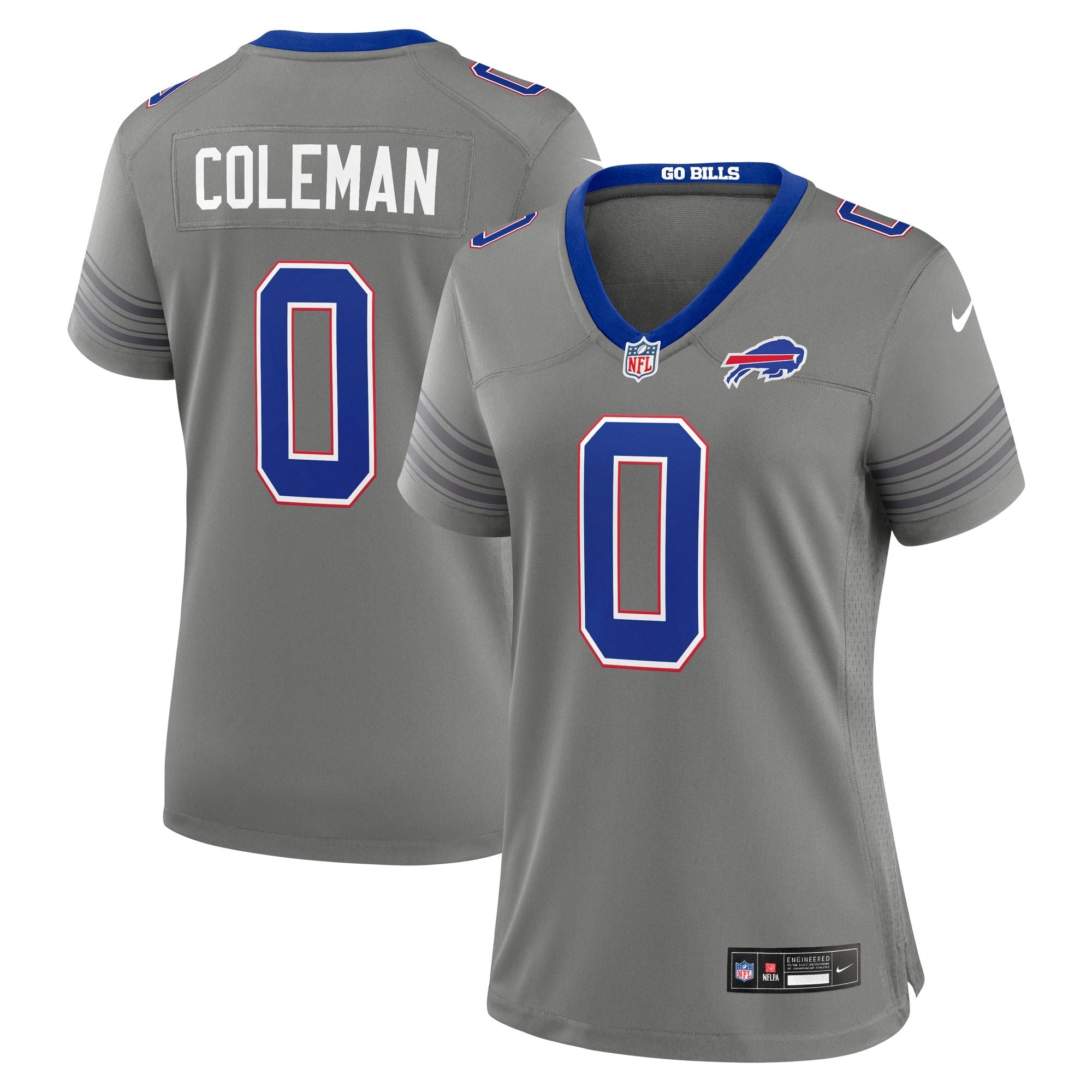 Women's Buffalo Bills Keon Coleman Nike Gray Nickel City Game Jersey