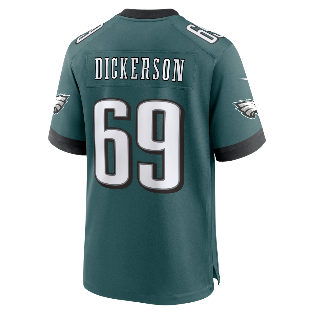 Men's Philadelphia Eagles Landon Dickerson Nike Midnight Green Team Game Jersey