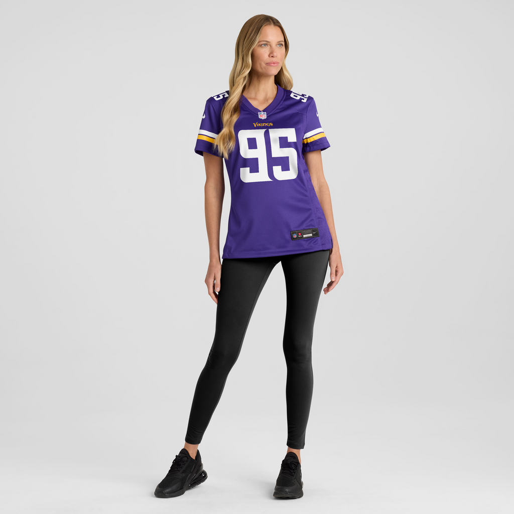 Women's Minnesota Vikings Caleb Banks Nike Purple Team Game Jersey