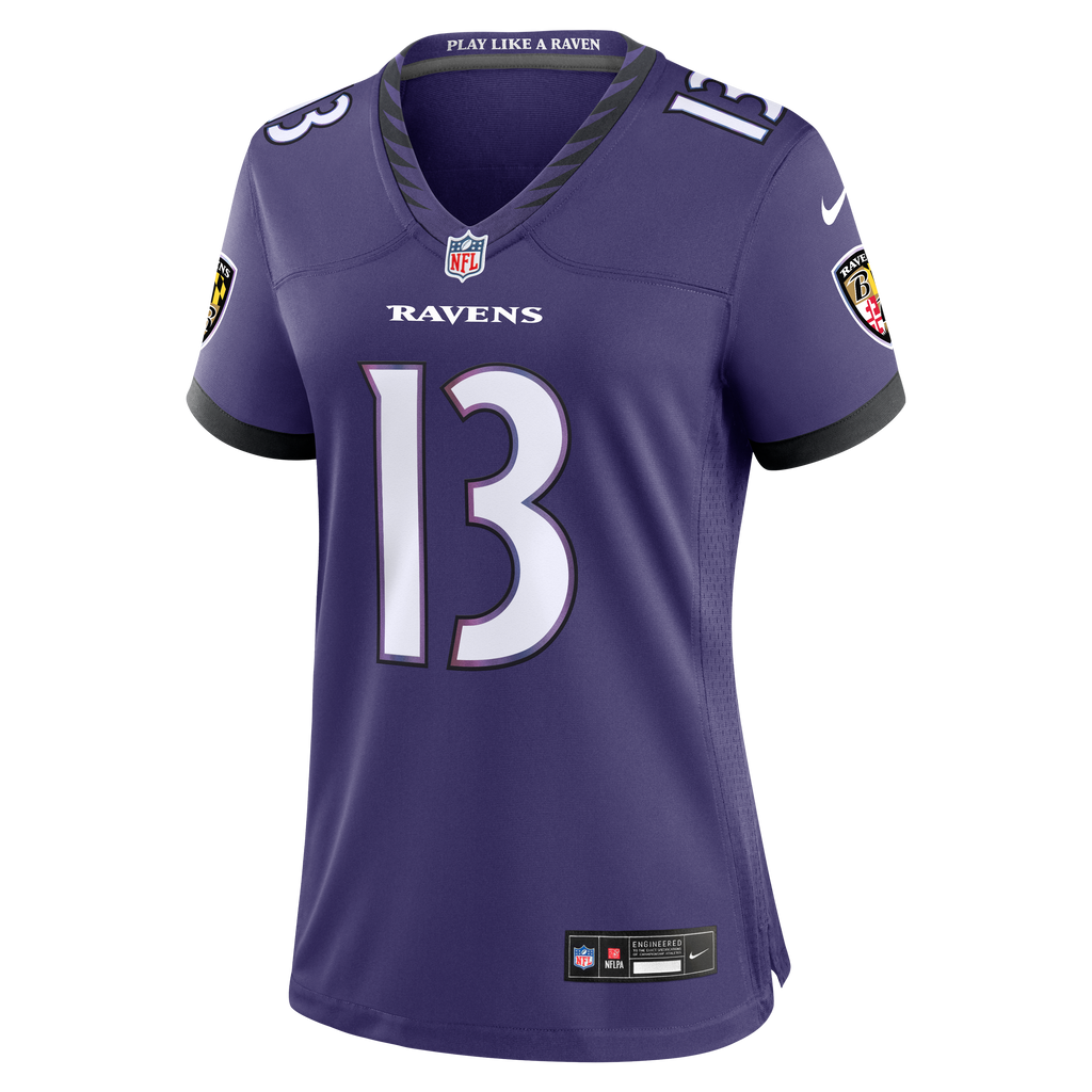 Women's Baltimore Ravens Elijah Sarratt Nike Purple Team Game Jersey