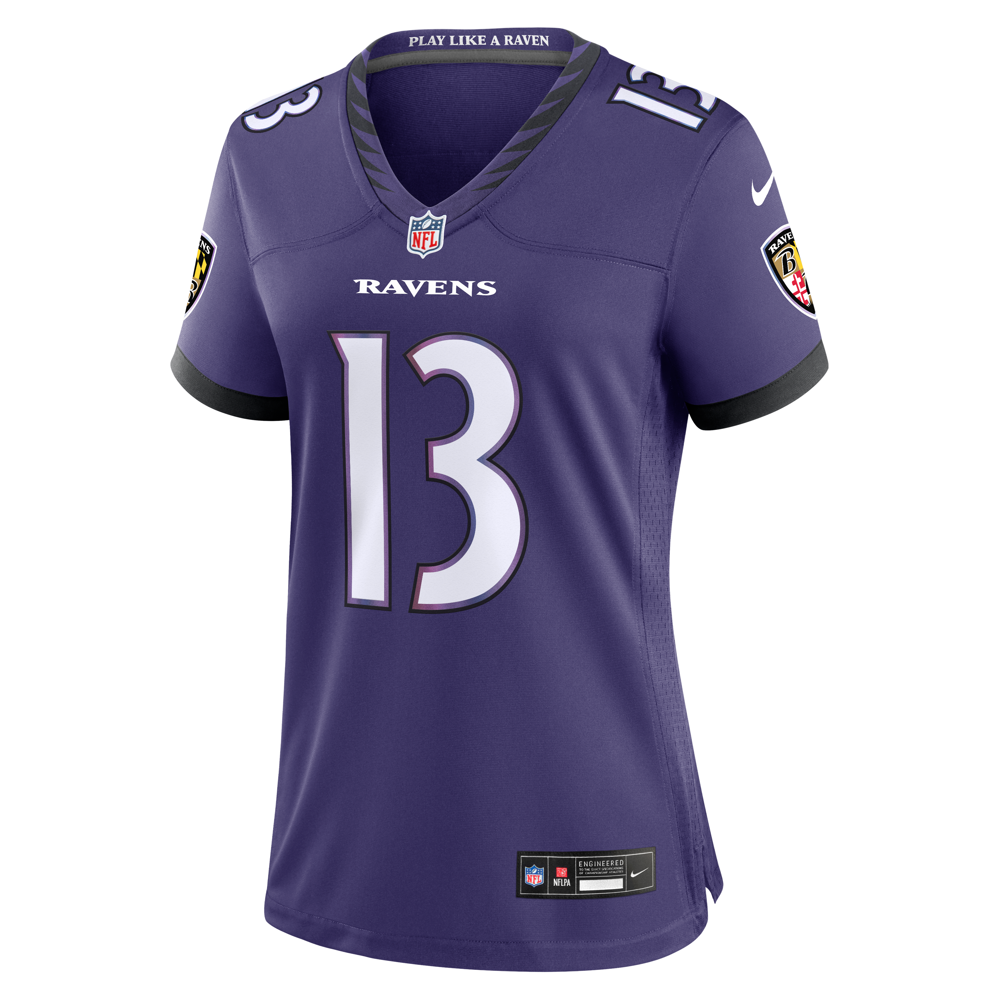Women's Baltimore Ravens Elijah Sarratt Nike Purple Team Game Jersey