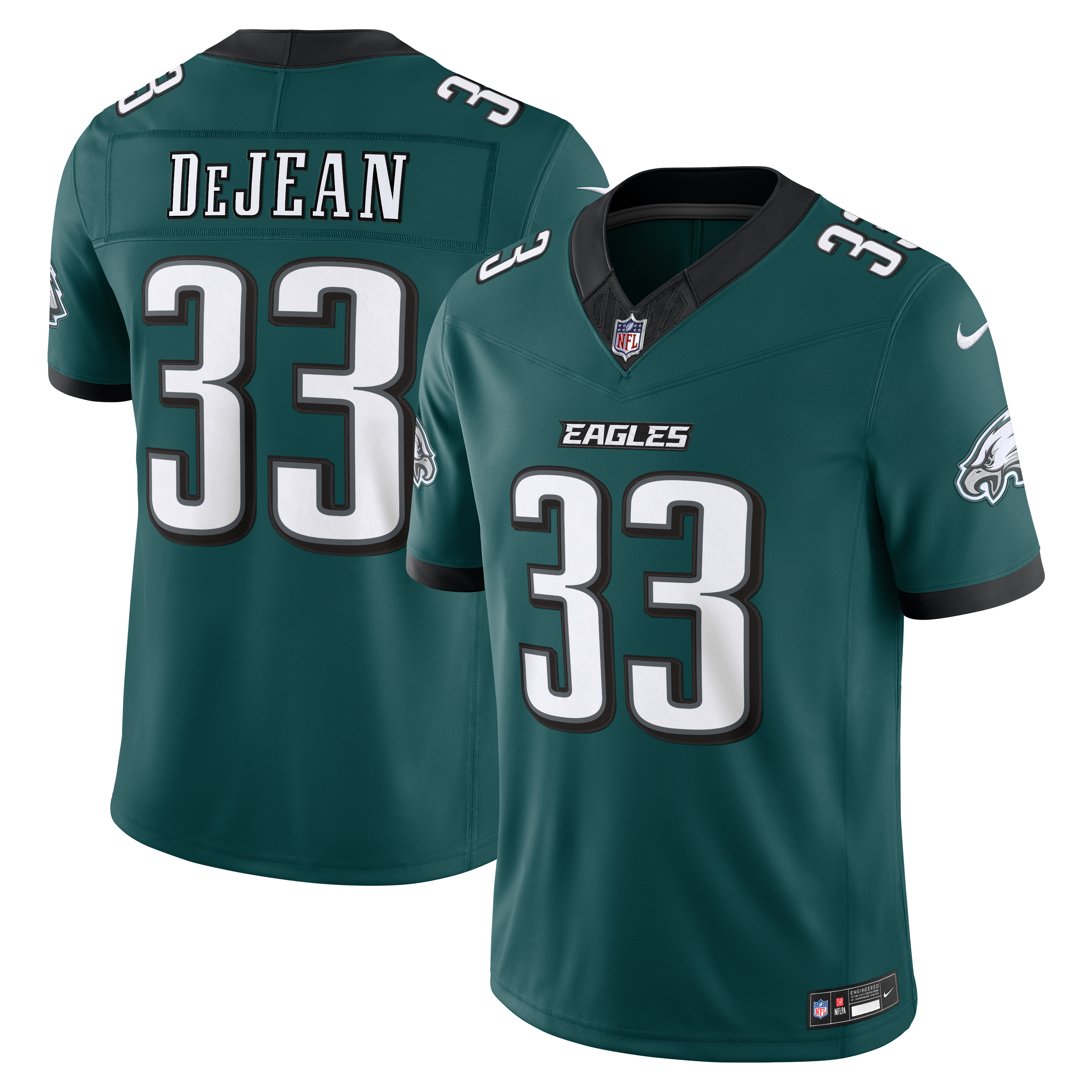 Men's Philadelphia Eagles Cooper Dejean Nike Midnight Green Team Vapor Fuse Stitched Limited Jersey