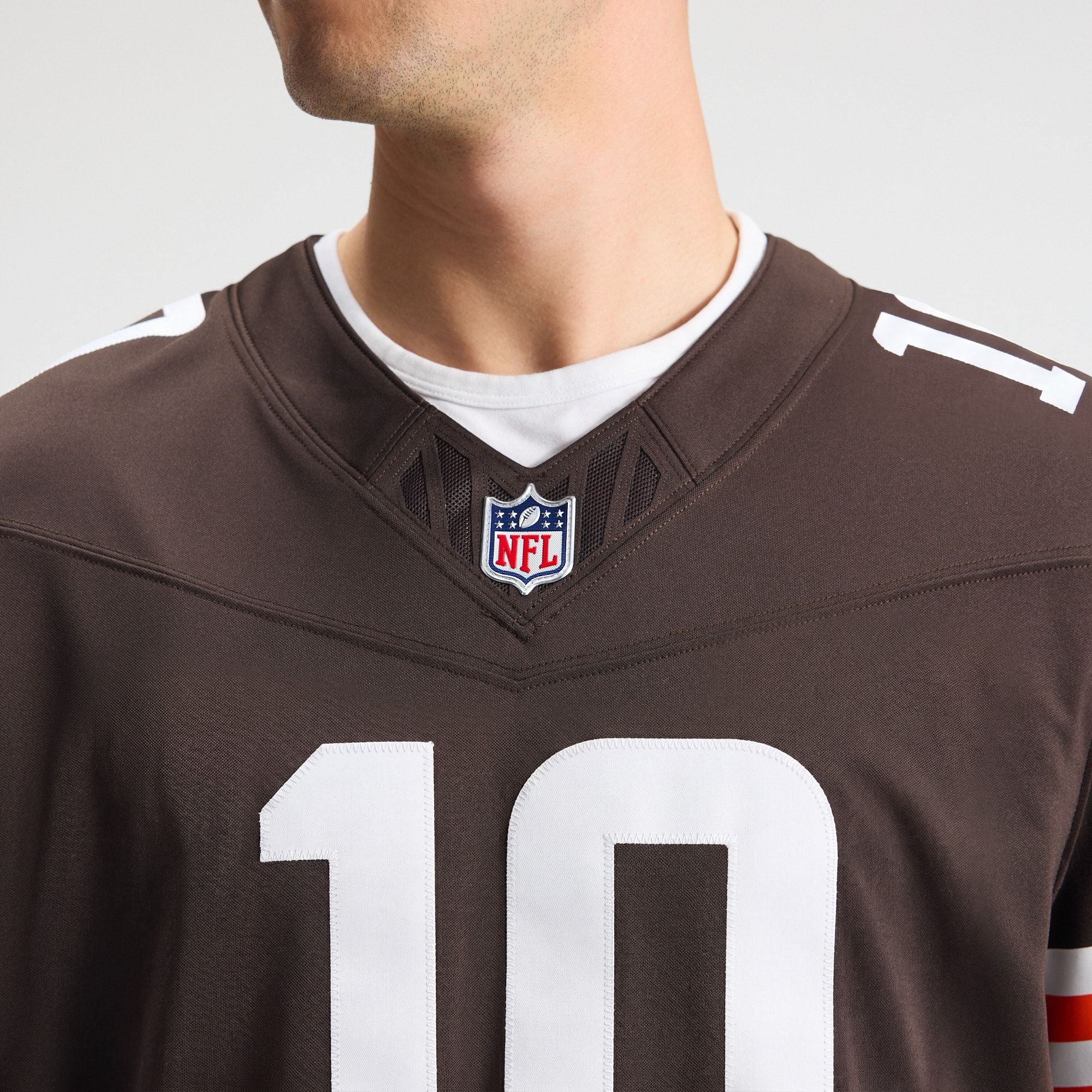 Men's Cleveland Browns Quinshon Judkins Nike Brown Team Vapor Fuse Stitched Limited Jersey