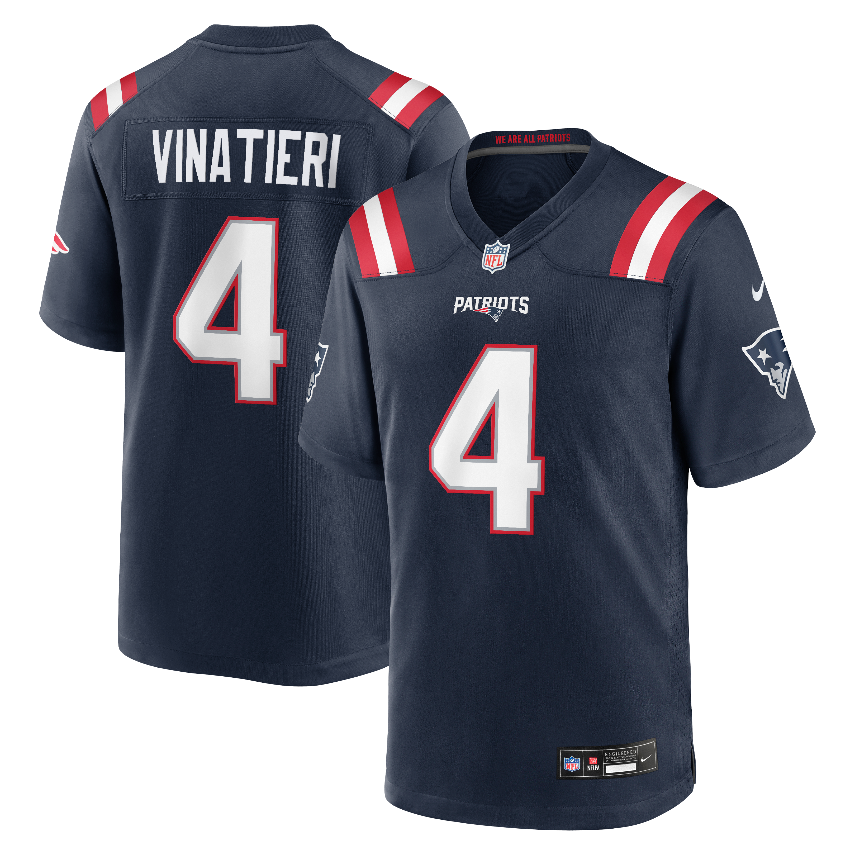 Men's New England Patriots Adam Vinatieri Nike Navy Team Retired Game Jersey