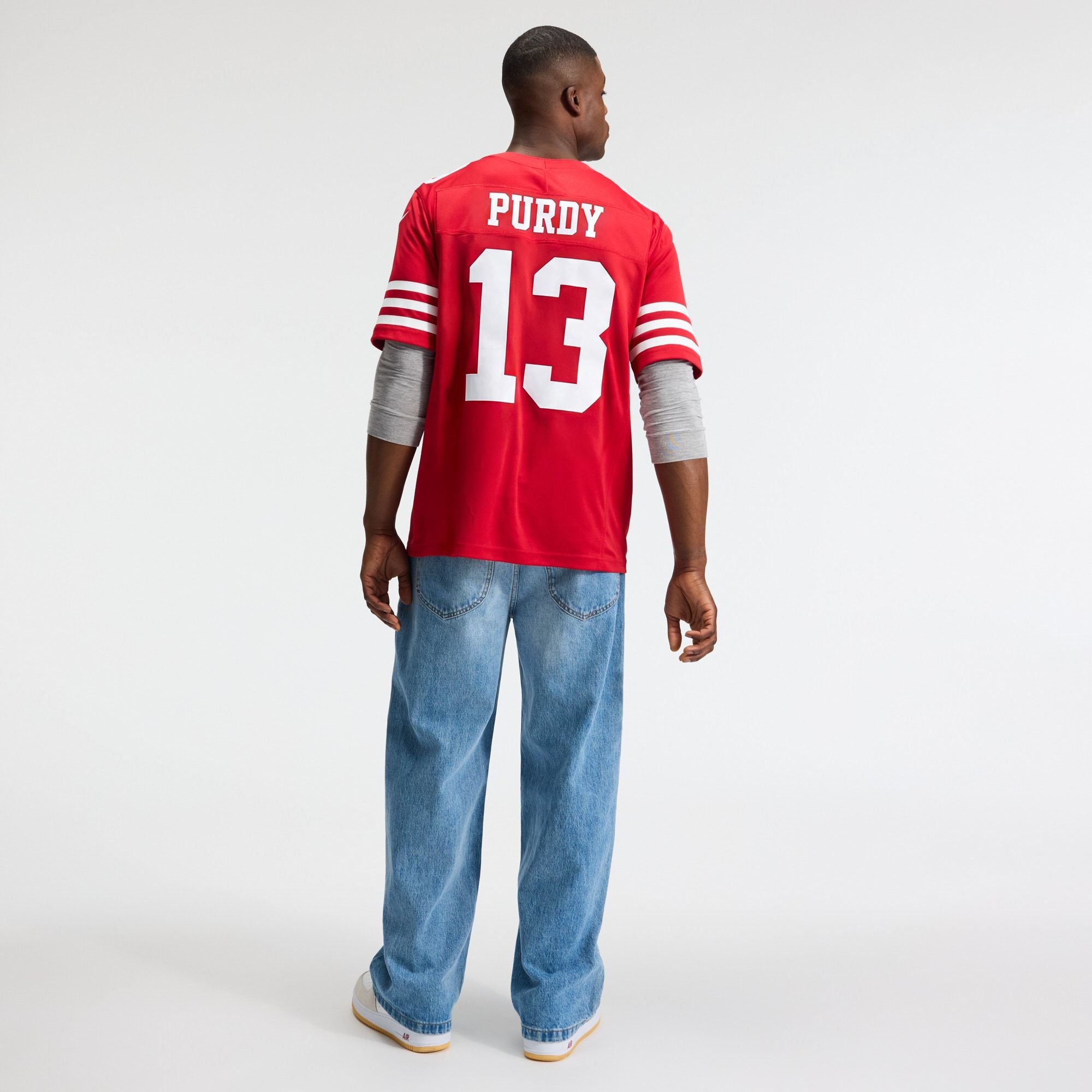 Men's San Francisco 49Ers Brock Purdy Nike Scarlet Team Vapor Fuse Stitched Limited Jersey