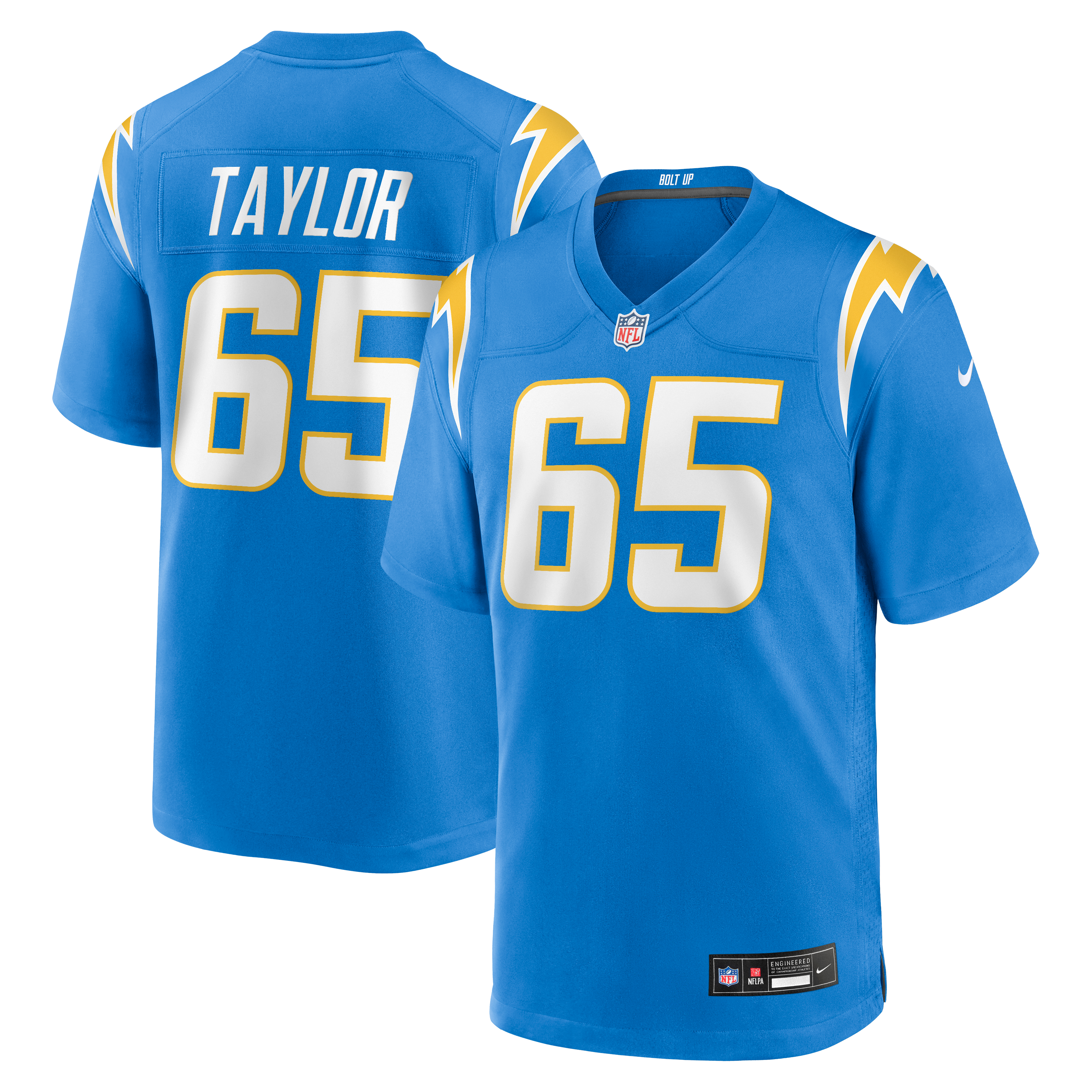 Men's Los Angeles Chargers Logan Taylor Nike Powder Blue Team Game Jersey