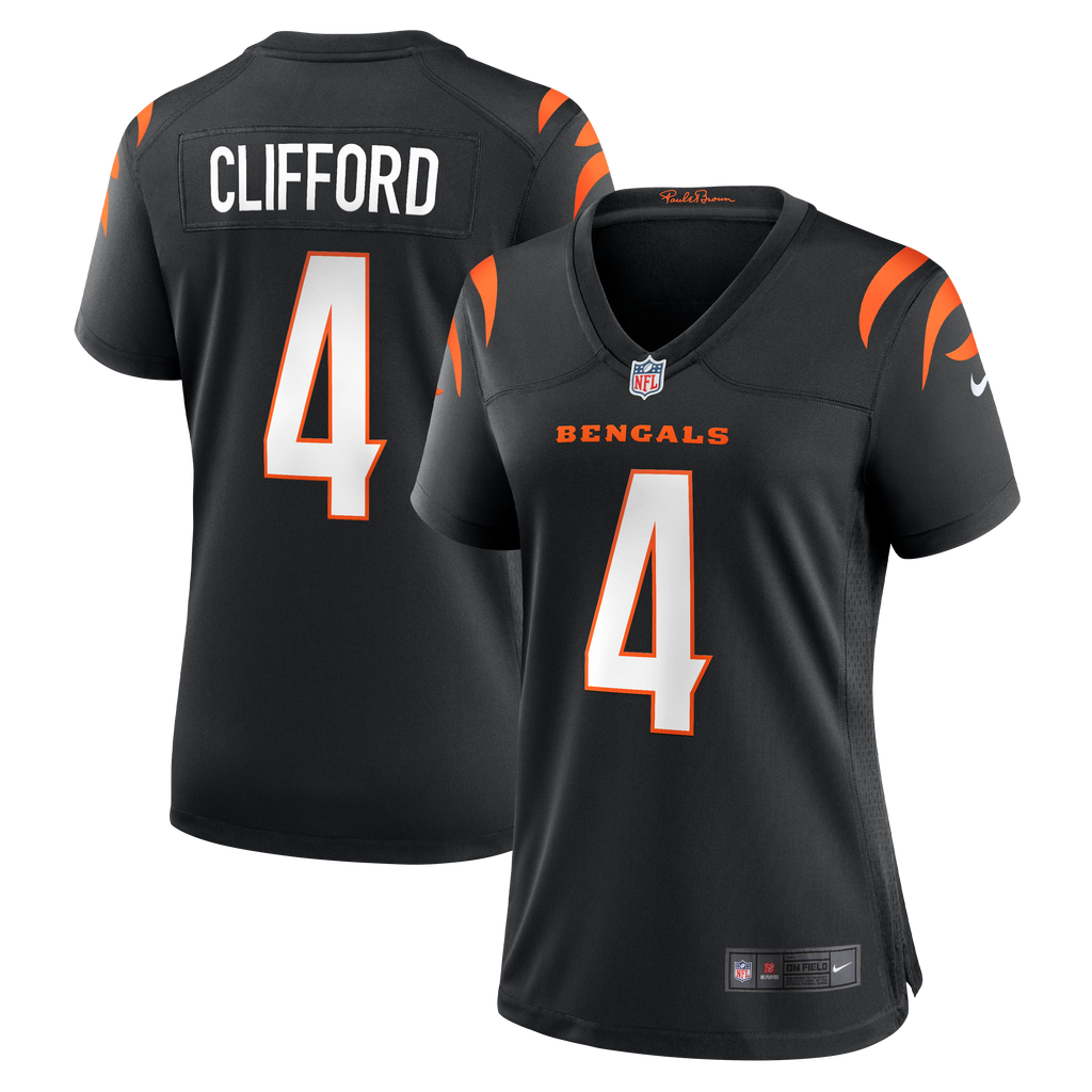 Women's Cincinnati Bengals Sean Clifford Nike Black Team Game Jersey