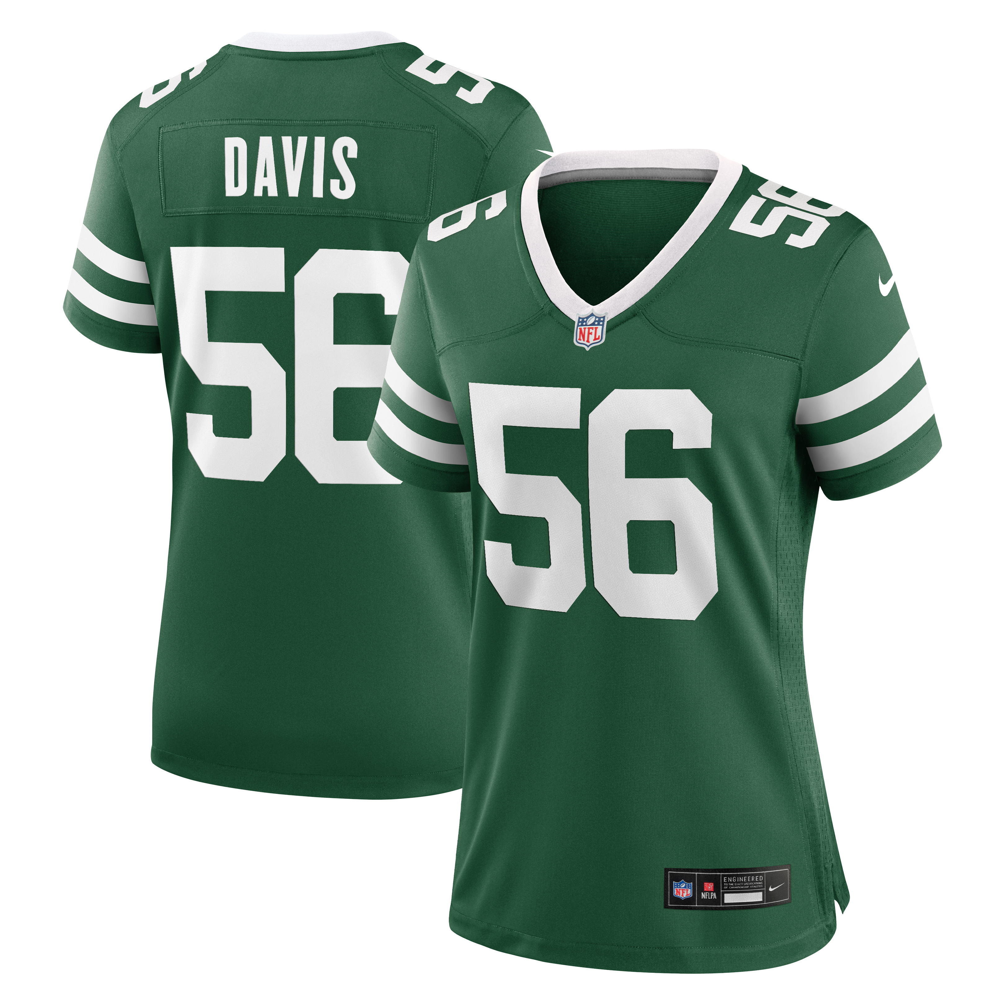 Women's New York Jets Demario Davis Nike Legacy Green Team Game Jersey