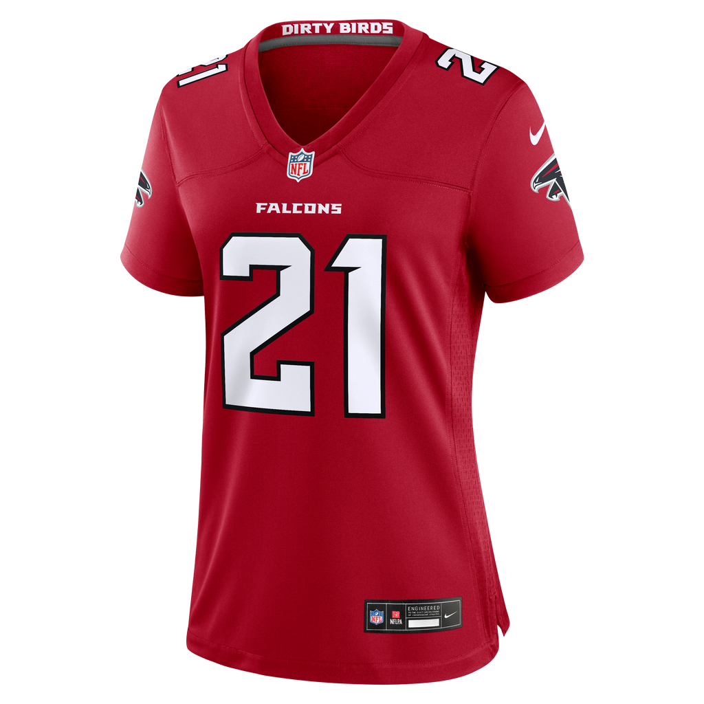 Women's Atlanta Falcons Deion Sanders Nike Red Retired Player Game Jersey