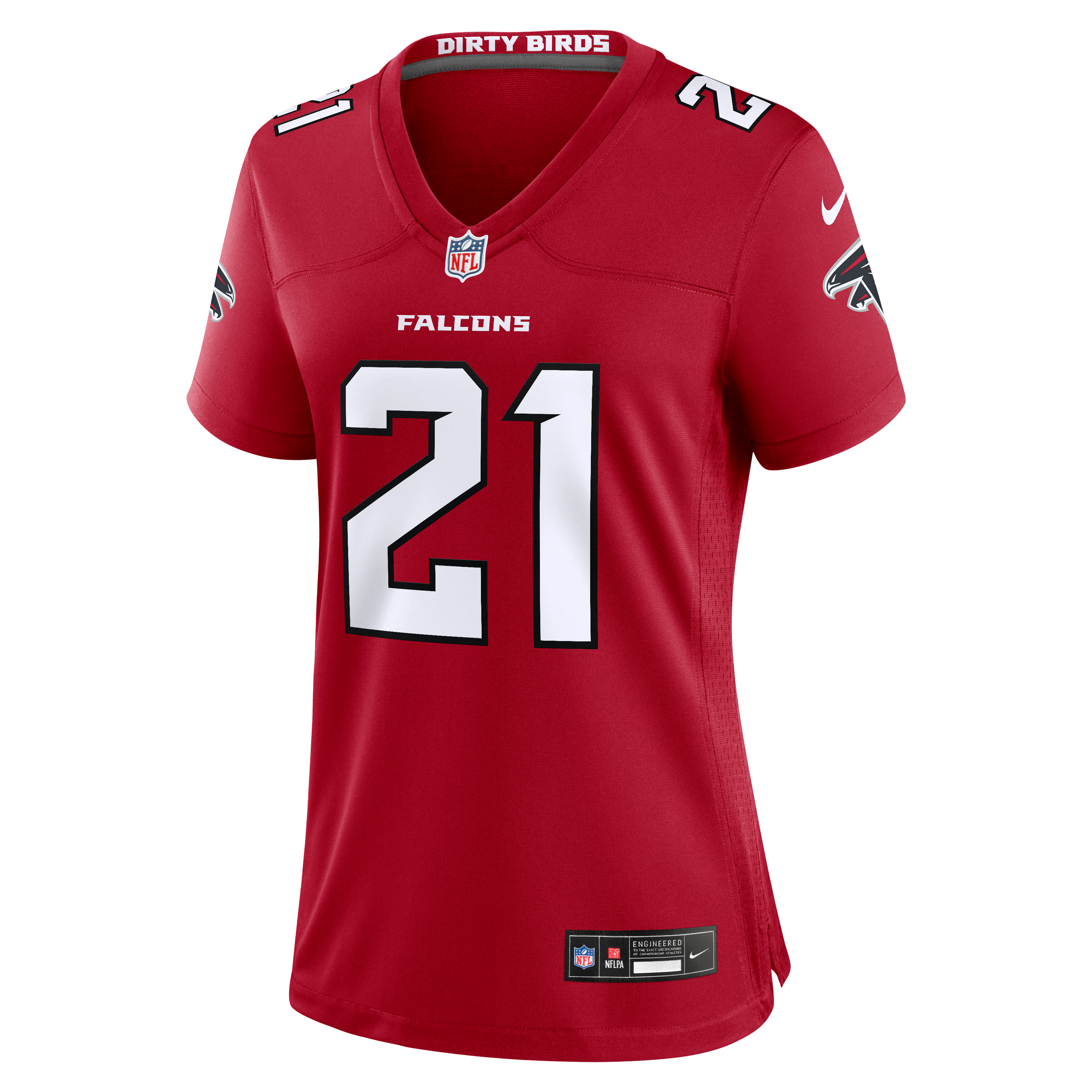 Women's Atlanta Falcons Deion Sanders Nike Red Retired Player Game Jersey