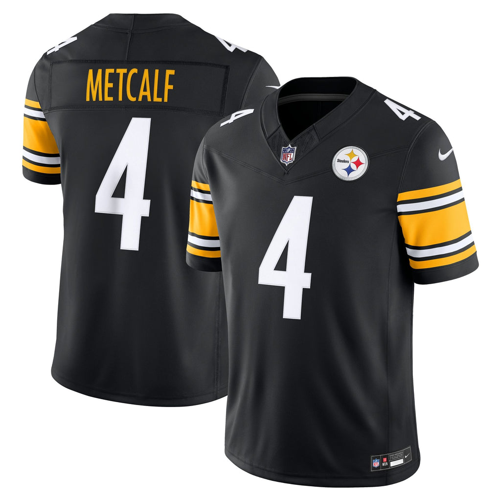 Men's Pittsburgh Steelers Dk Metcalf Nike Black Team Vapor Fuse Stitched Limited Jersey