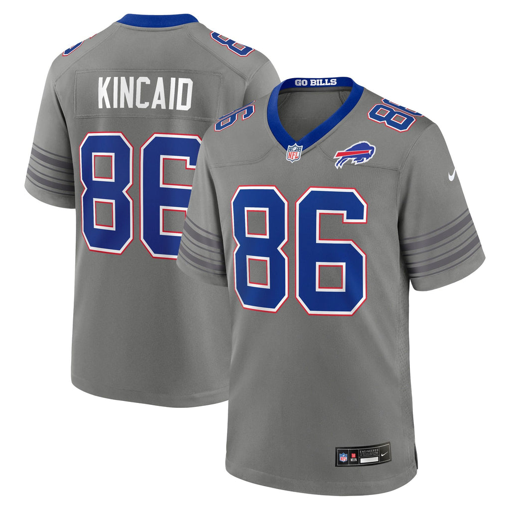 Men's Buffalo Bills Dalton Kincaid Nike Gray Nickel City Game Jersey