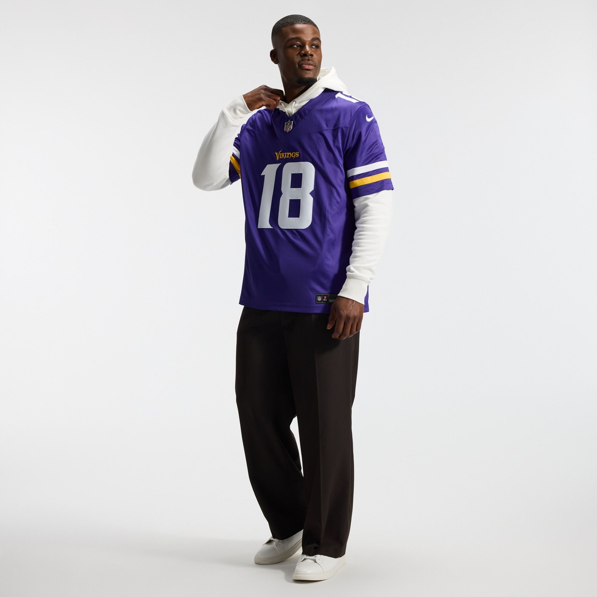 Men's Minnesota Vikings Justin Jefferson Nike Purple Team Vapor Fuse Stitched Limited Jersey