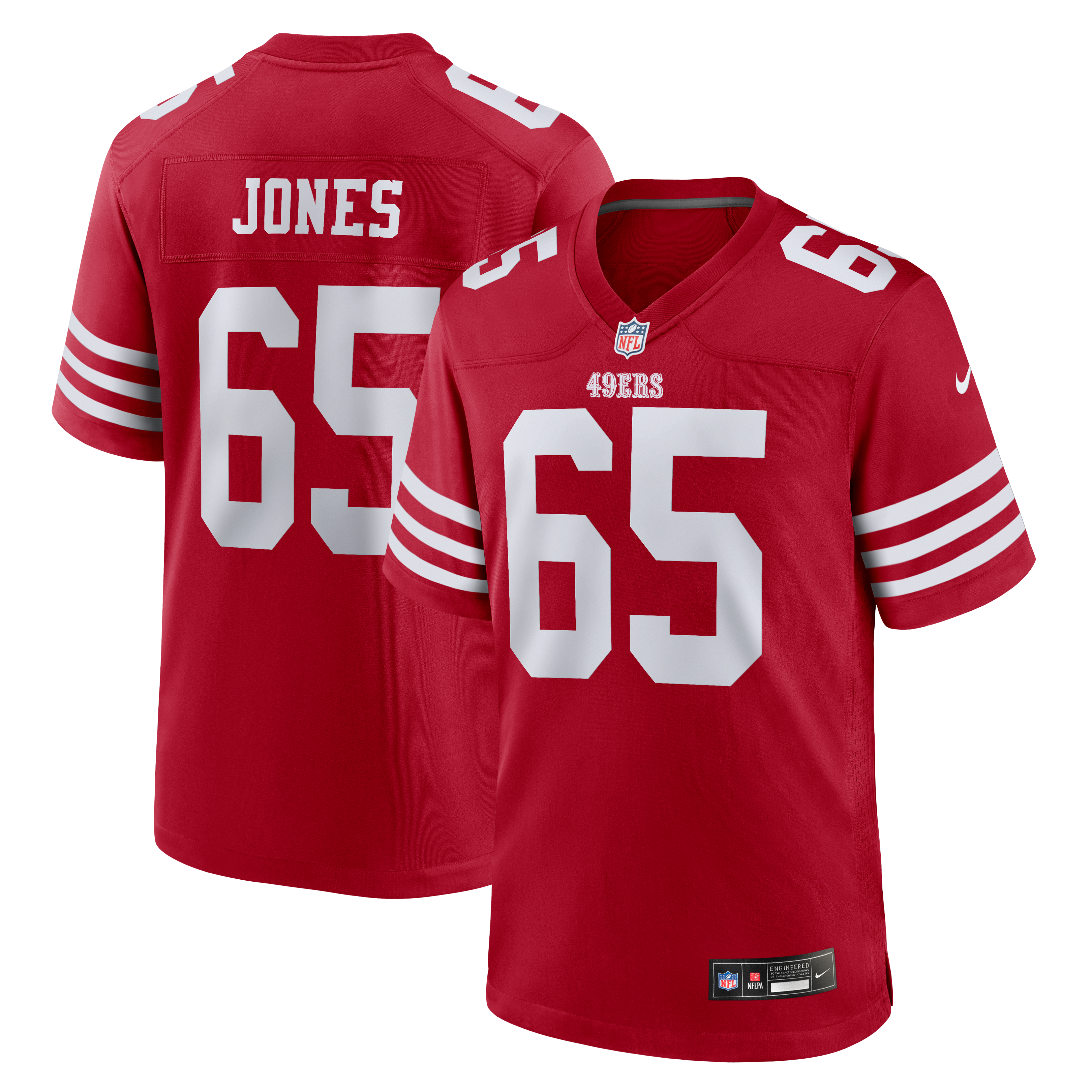 Men's San Francisco 49Ers Robert Jones Nike Scarlet Team Game Jersey