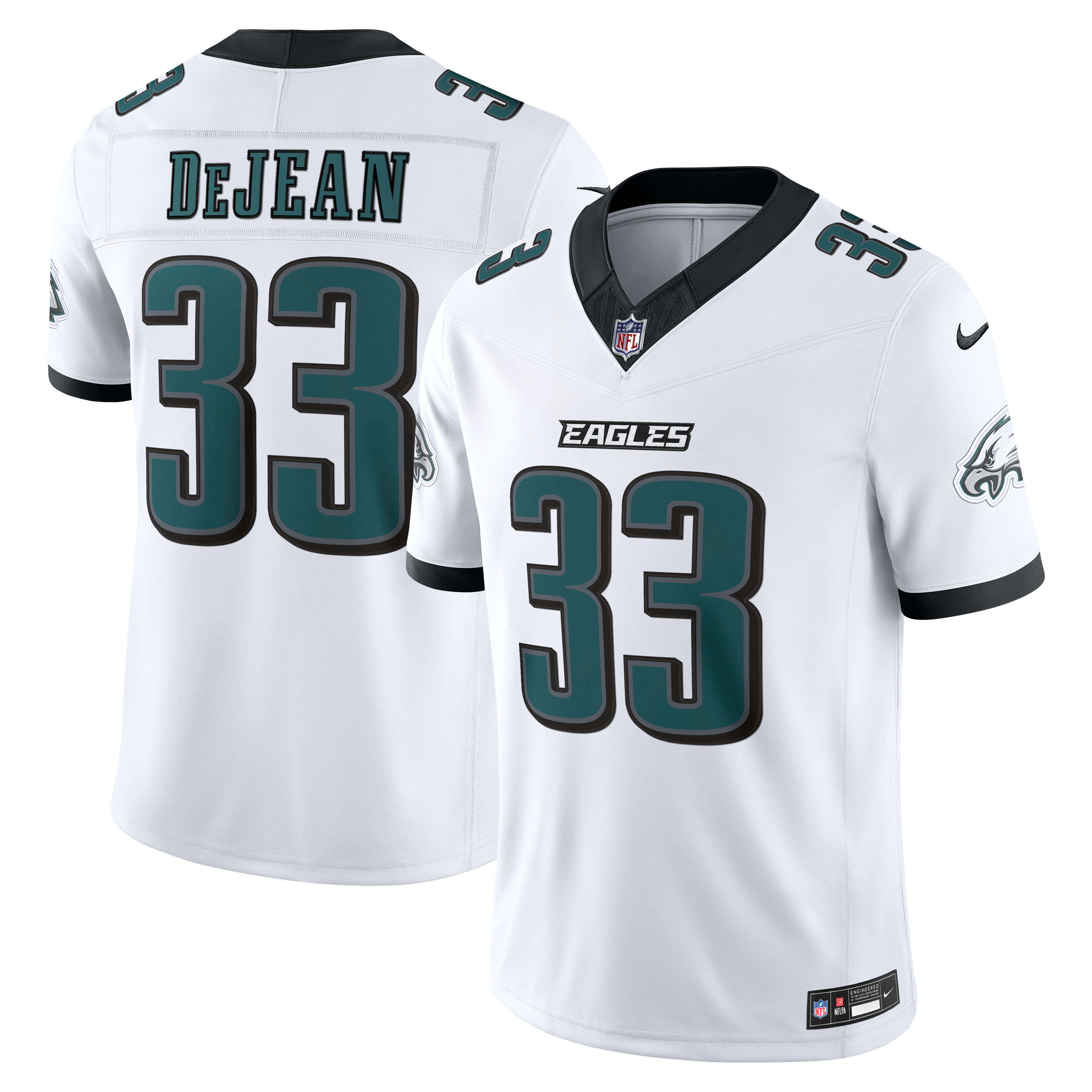 Men's Philadelphia Eagles Cooper Dejean Nike White Vapor Fuse Stitched Limited Jersey