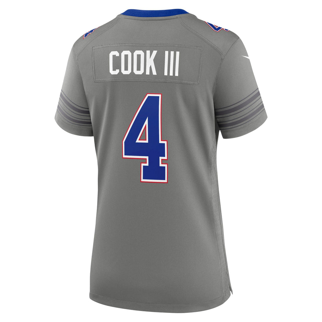 Women's Buffalo Bills James Cook Iii Nike Gray Nickel City Game Jersey
