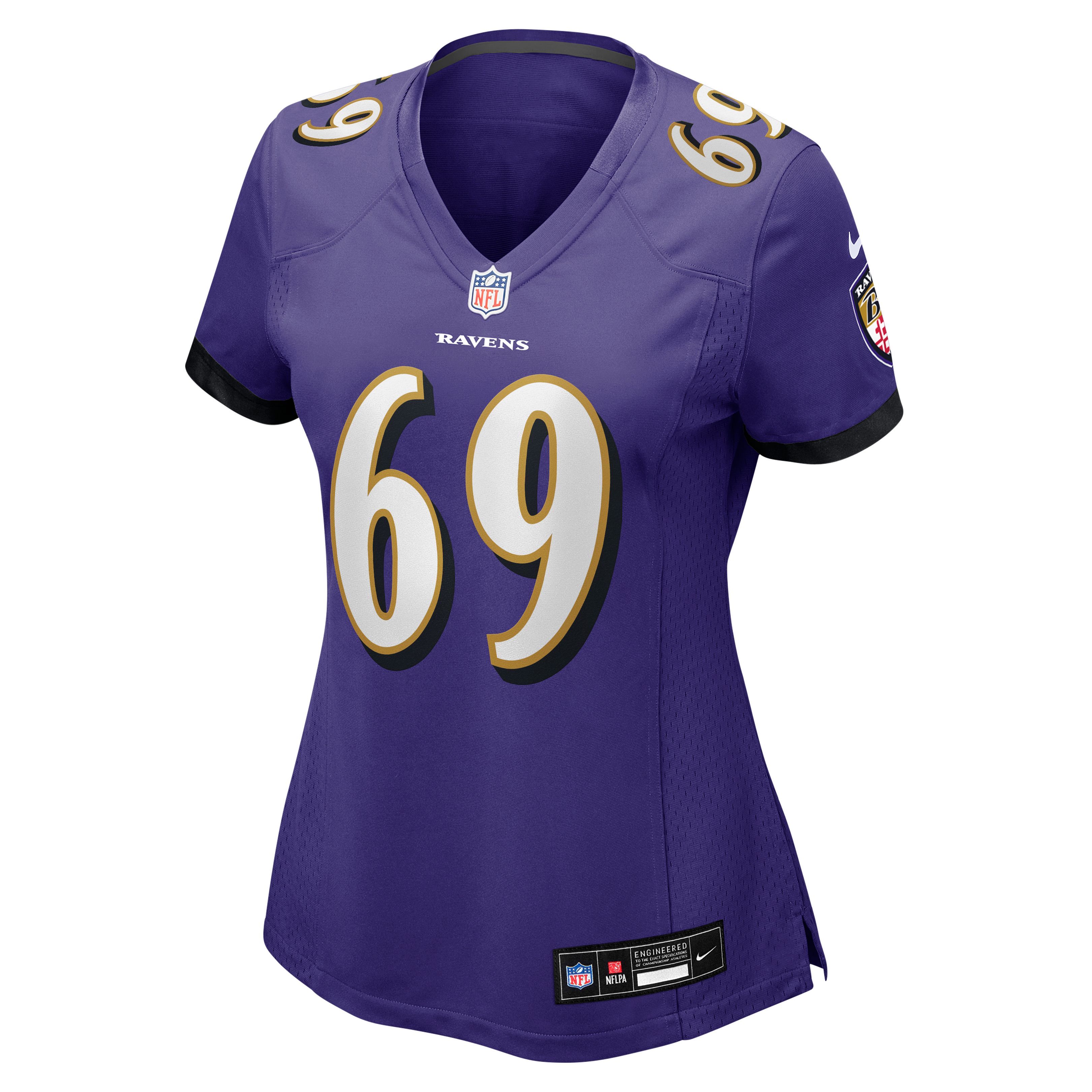 Women's Baltimore Ravens Josh Tupou Nike Purple Team Game Jersey